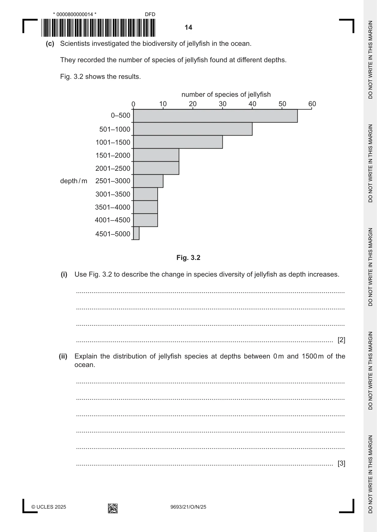 Cambridge A Level Marine Science 9693 2025 Oct/Nov Paper 2 · Variant 1 question paper, page 14 of 24