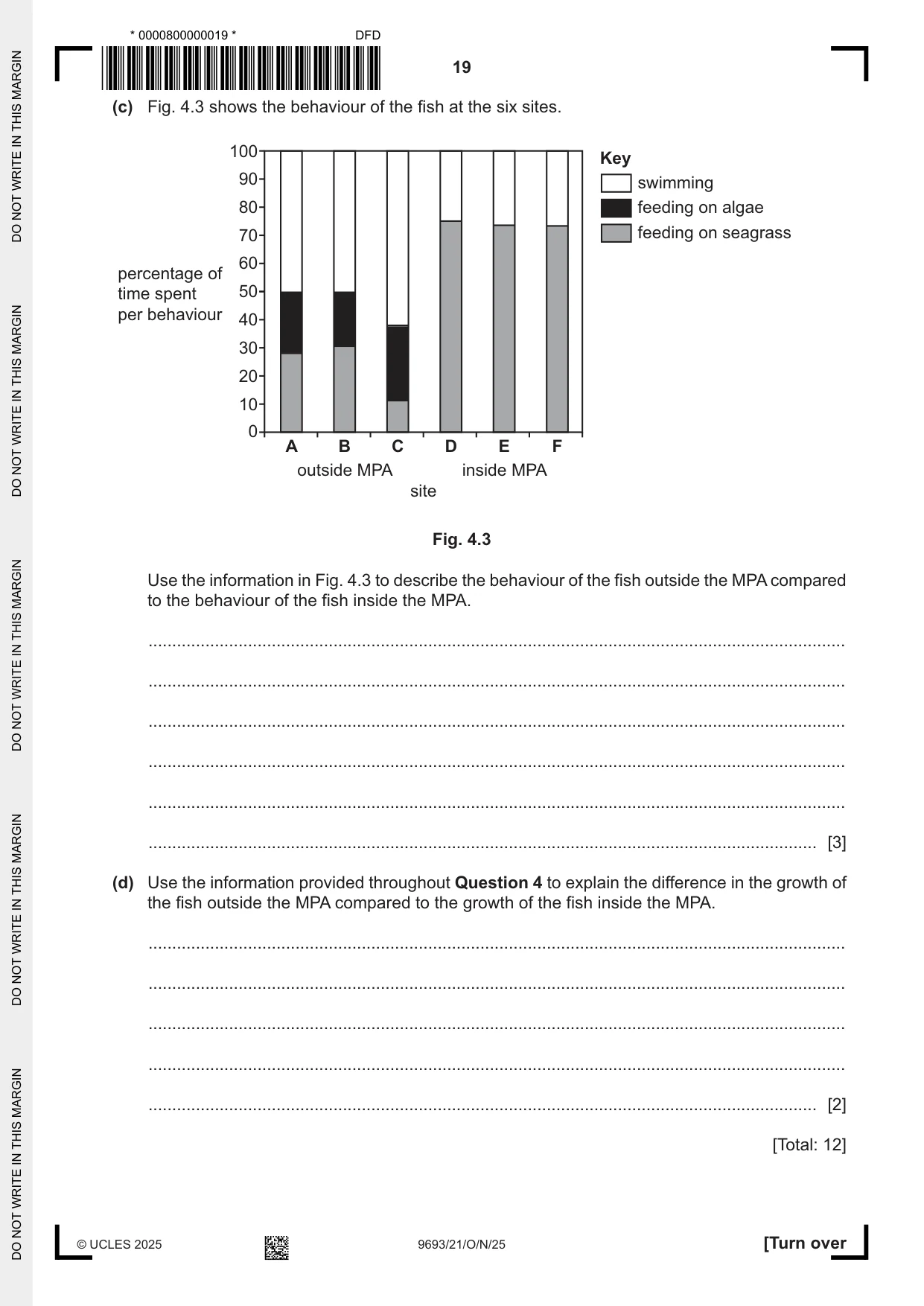 Cambridge A Level Marine Science 9693 2025 Oct/Nov Paper 2 · Variant 1 question paper, page 19 of 24