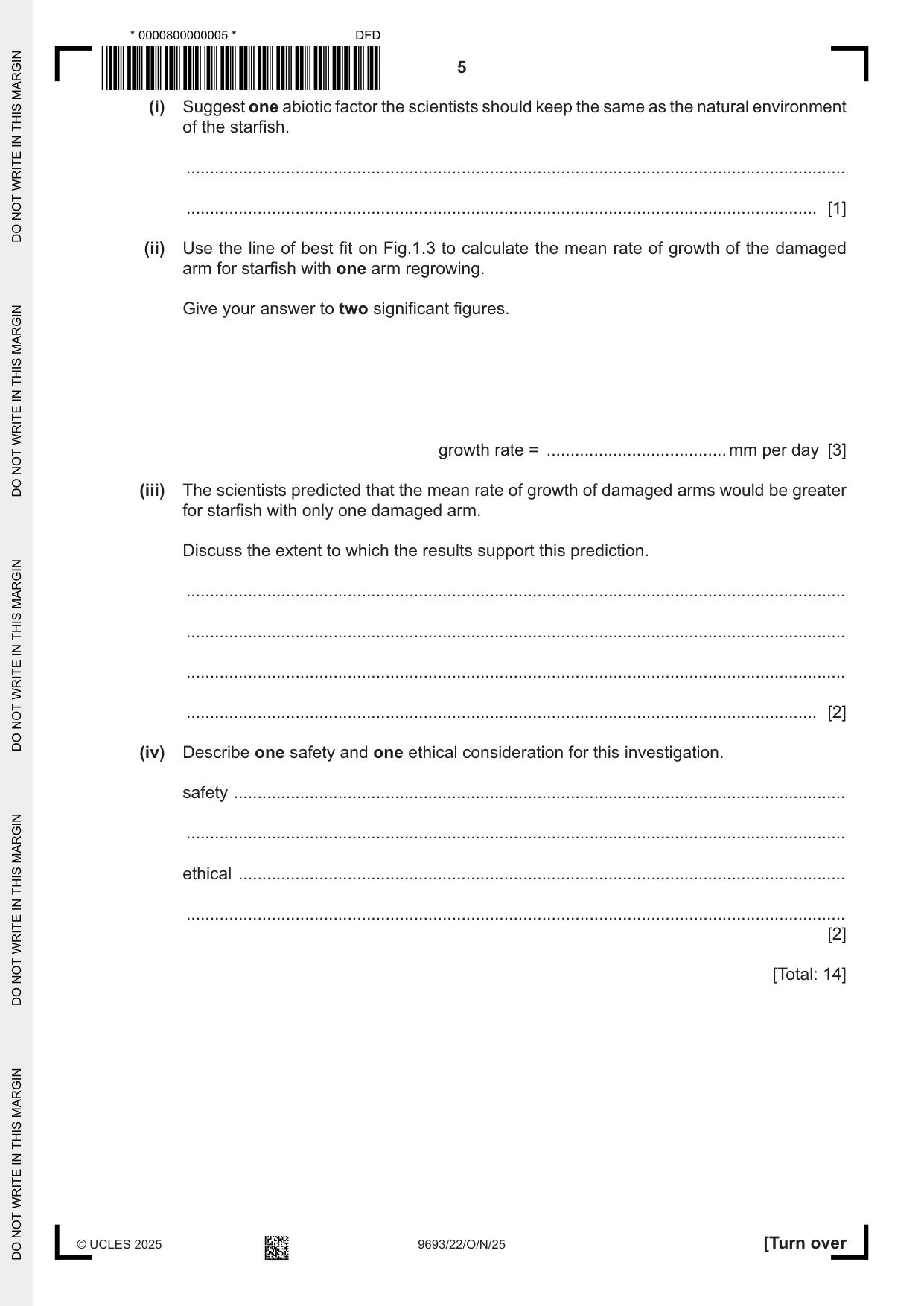 Cambridge A Level Marine Science 9693 2025 Oct/Nov Paper 2 · Variant 2 question paper, page 5 of 24