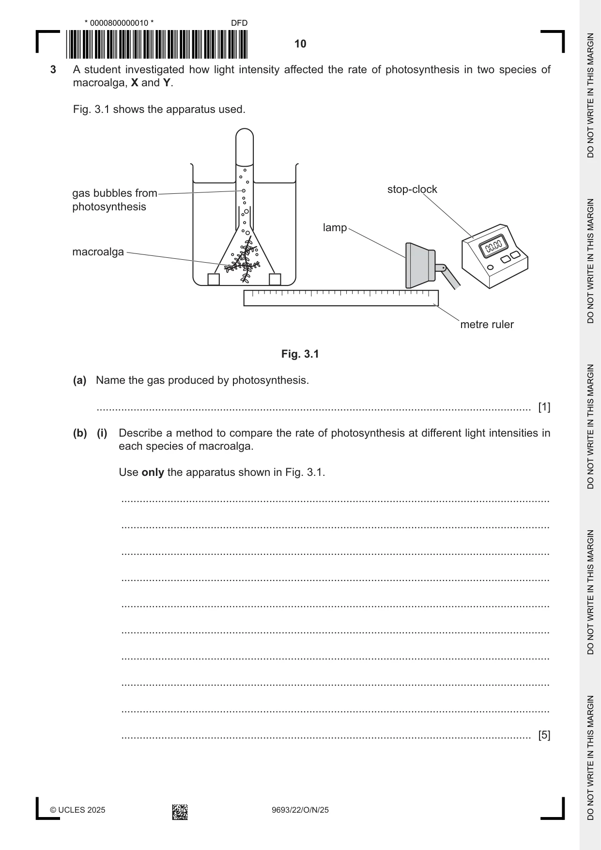 Cambridge A Level Marine Science 9693 2025 Oct/Nov Paper 2 · Variant 2 question paper, page 10 of 24