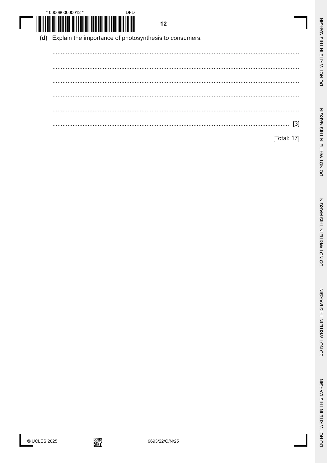 Cambridge A Level Marine Science 9693 2025 Oct/Nov Paper 2 · Variant 2 question paper, page 12 of 24