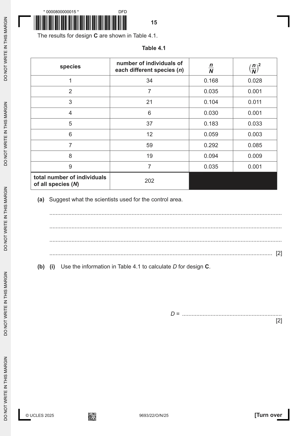 Cambridge A Level Marine Science 9693 2025 Oct/Nov Paper 2 · Variant 2 question paper, page 15 of 24