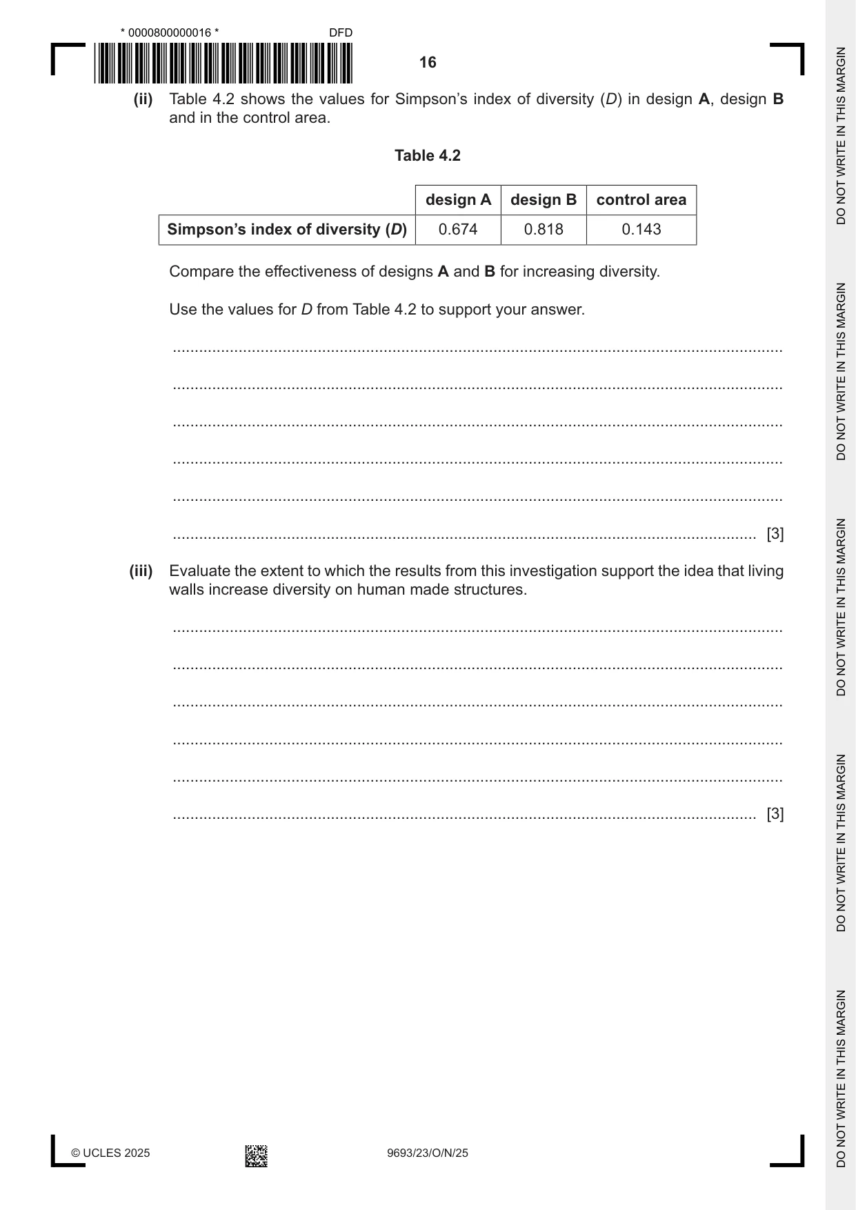 Cambridge A Level Marine Science 9693 2025 Oct/Nov Paper 2 · Variant 3 question paper, page 16 of 24