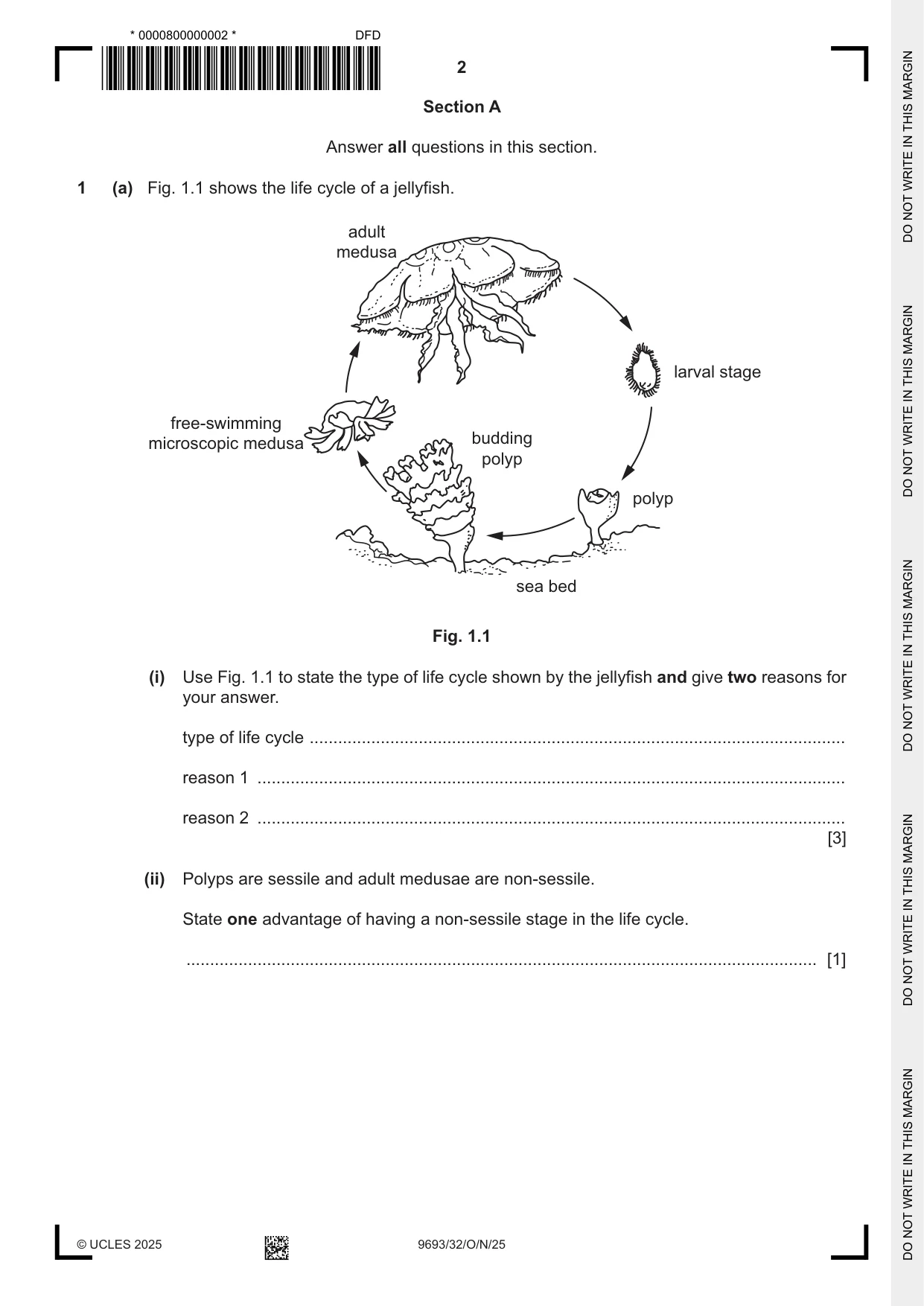 Cambridge A Level Marine Science 9693 2025 Oct/Nov Paper 3 · Variant 2 question paper, page 2 of 16