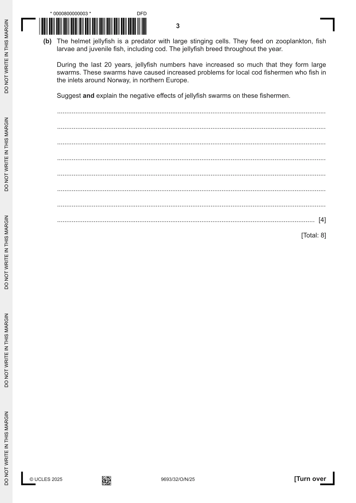 Cambridge A Level Marine Science 9693 2025 Oct/Nov Paper 3 · Variant 2 question paper, page 3 of 16