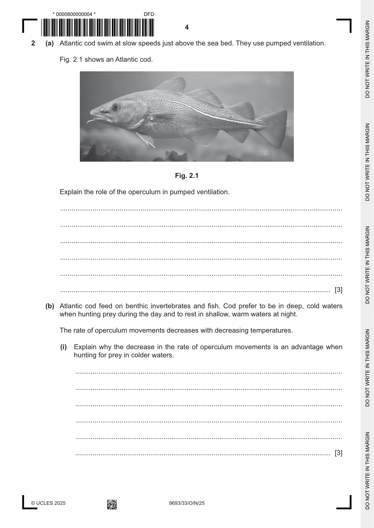 Cambridge A Level Marine Science 9693 2025 Oct/Nov Paper 3 · Variant 3 question paper, page 4 of 16