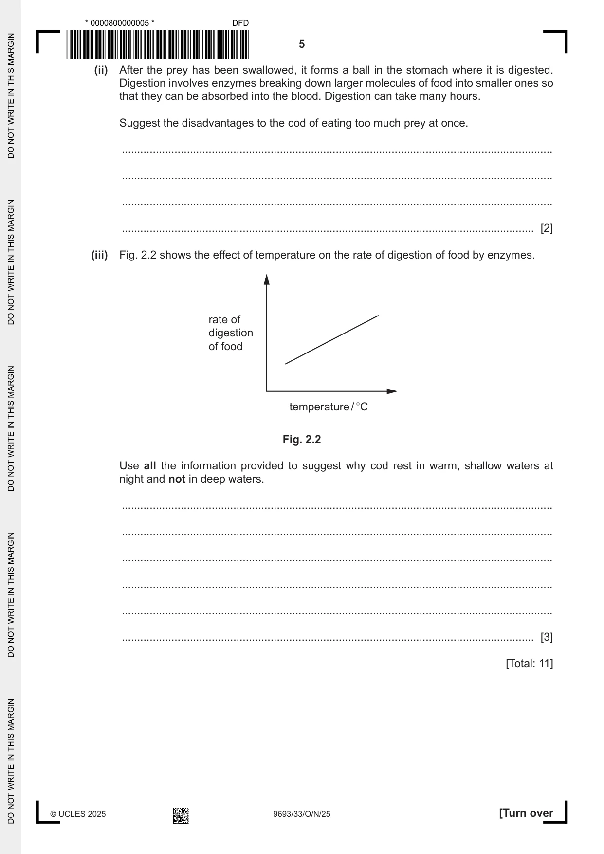 Cambridge A Level Marine Science 9693 2025 Oct/Nov Paper 3 · Variant 3 question paper, page 5 of 16
