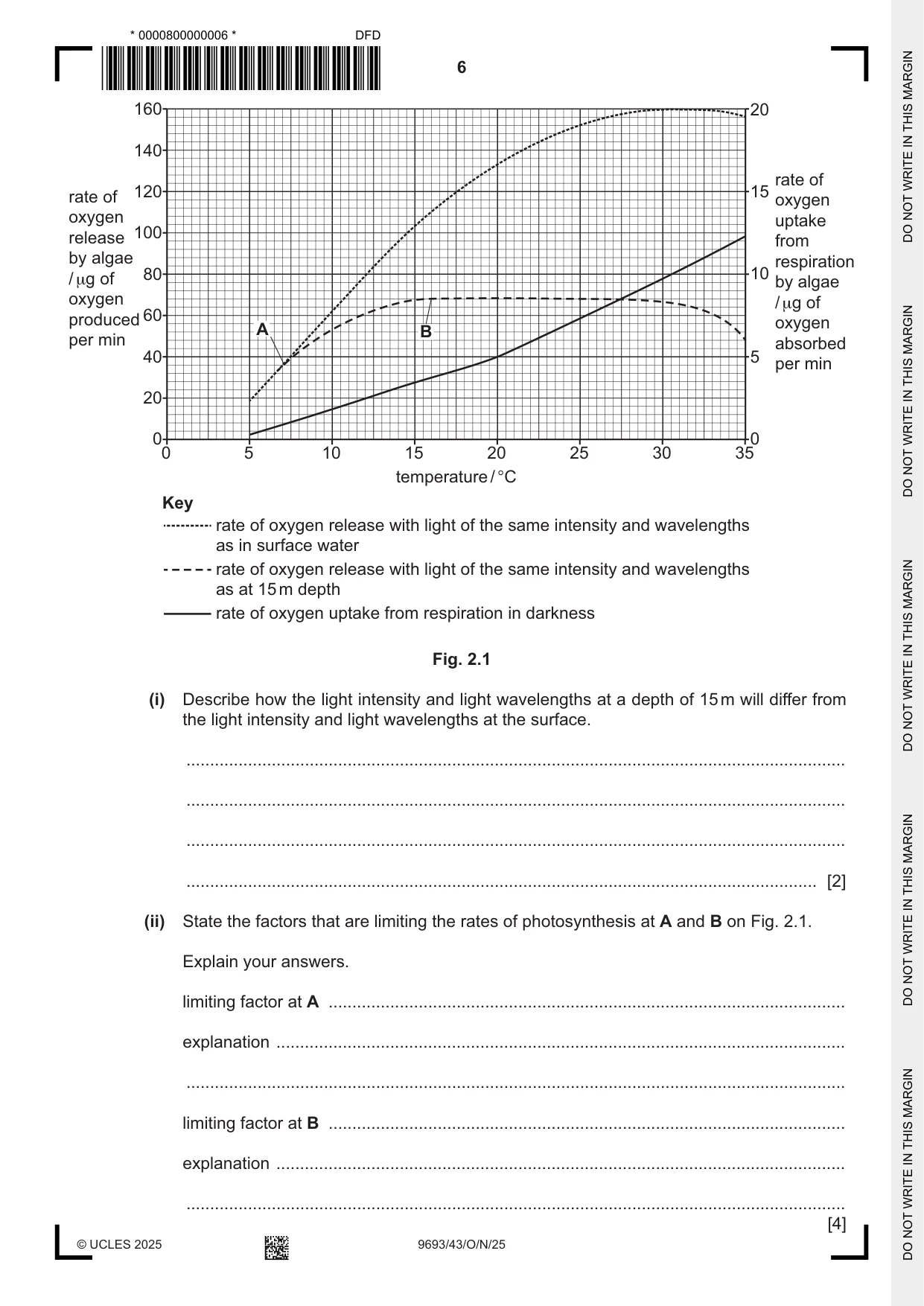 Cambridge A Level Marine Science 9693 2025 Oct/Nov Paper 4 · Variant 3 question paper, page 6 of 20
