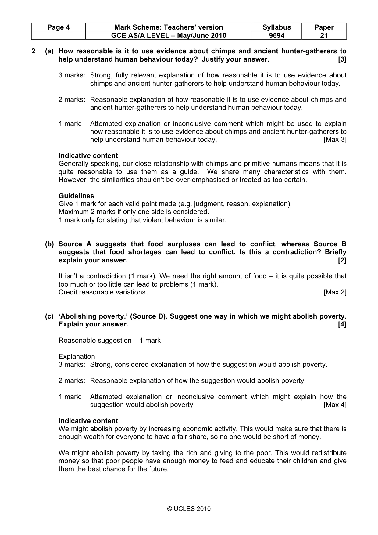 Mark scheme, page 4 of 7