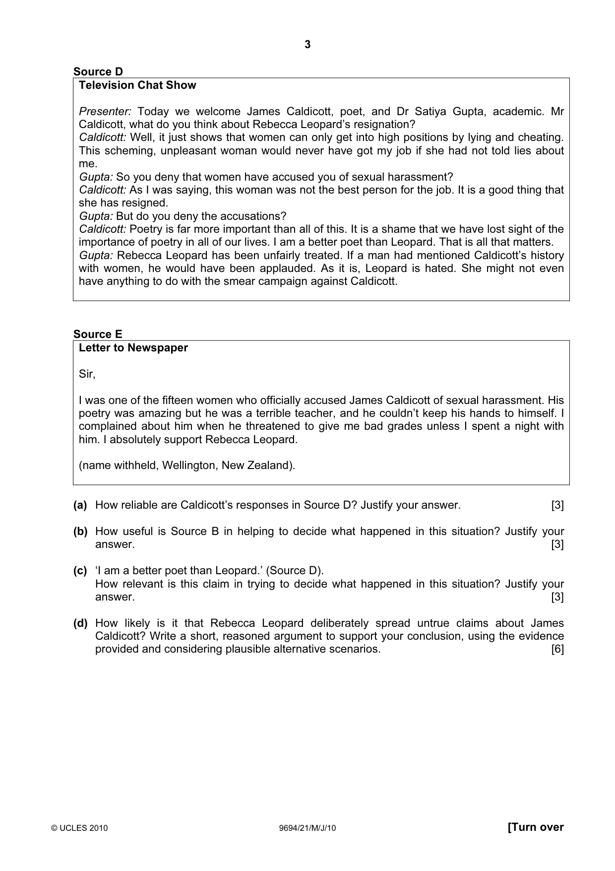 Cambridge A Level Thinking Skills 9694 2010 May/June Paper 2 · Variant 1 question paper, page 3 of 8
