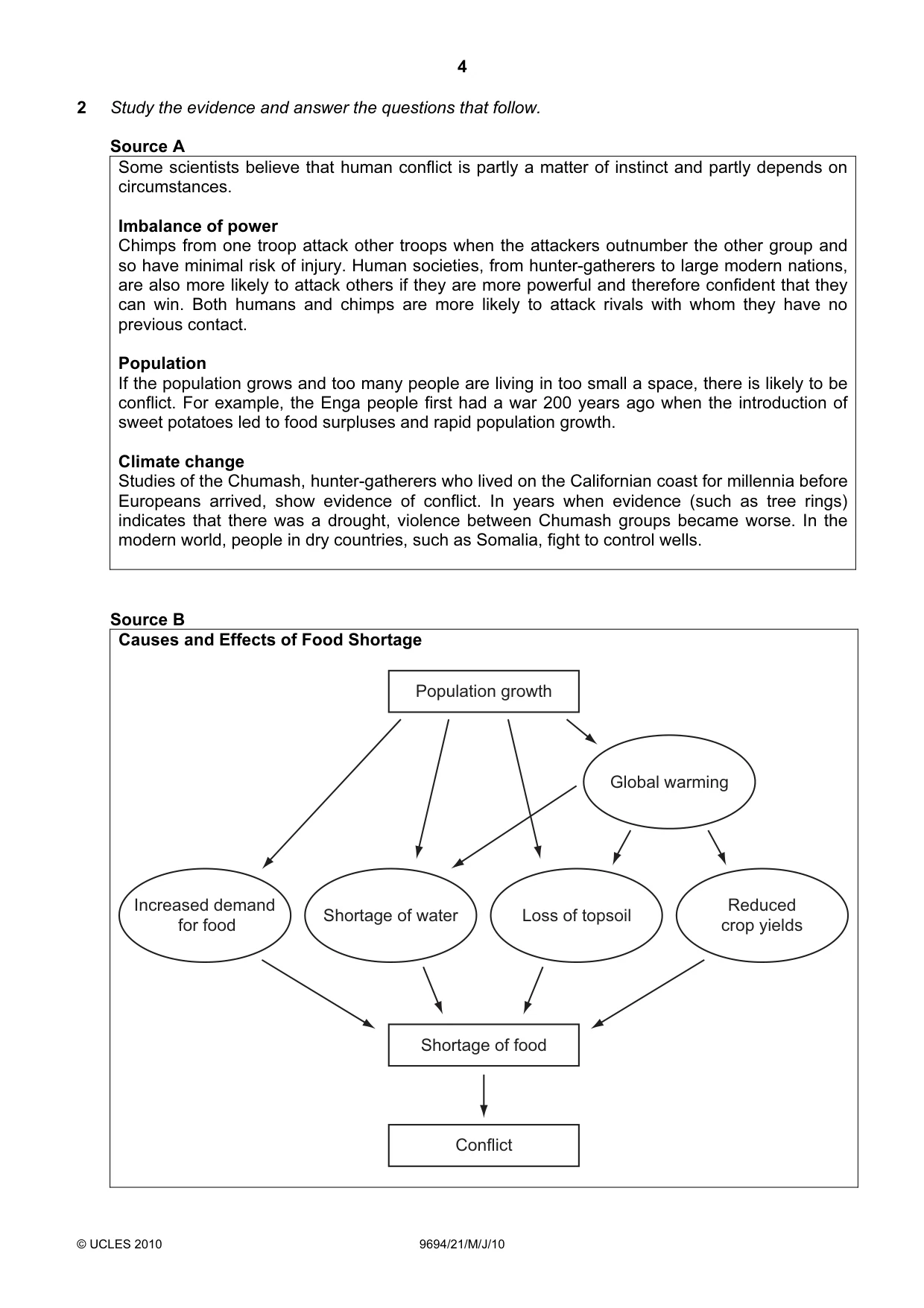 Cambridge A Level Thinking Skills 9694 2010 May/June Paper 2 · Variant 1 question paper, page 4 of 8