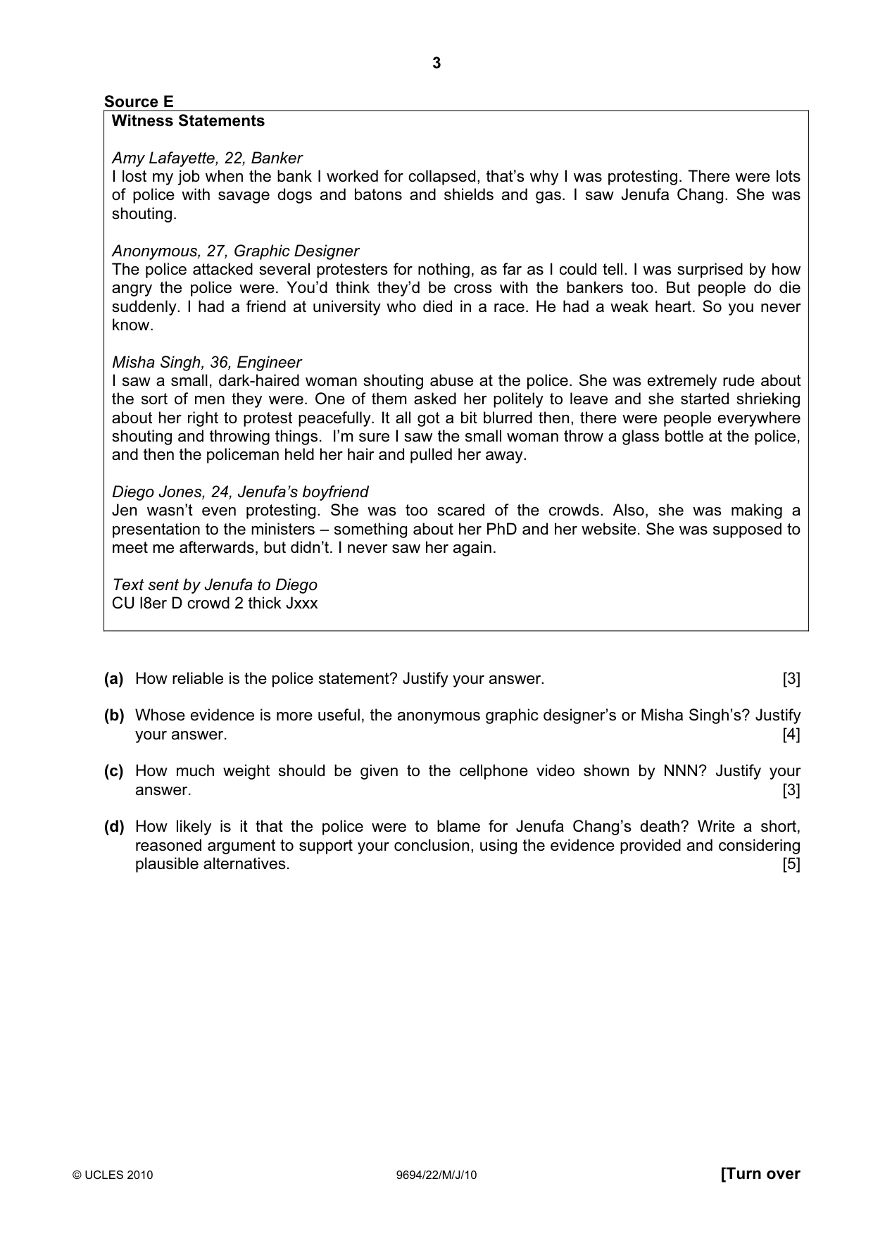 Cambridge A Level Thinking Skills 9694 2010 May/June Paper 2 · Variant 2 question paper, page 3 of 8