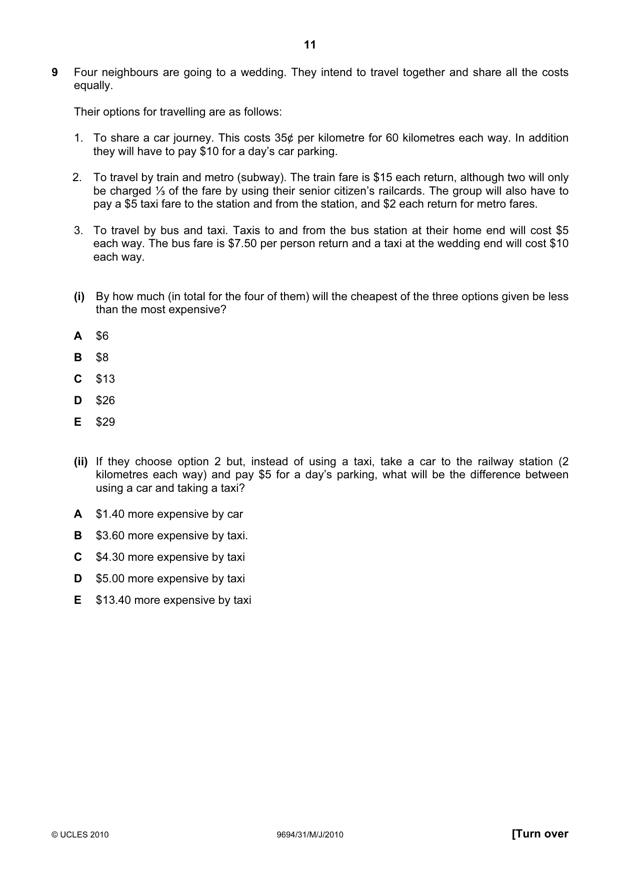 Cambridge A Level Thinking Skills 9694 2010 May/June Paper 3 · Variant 1 question paper, page 11 of 24