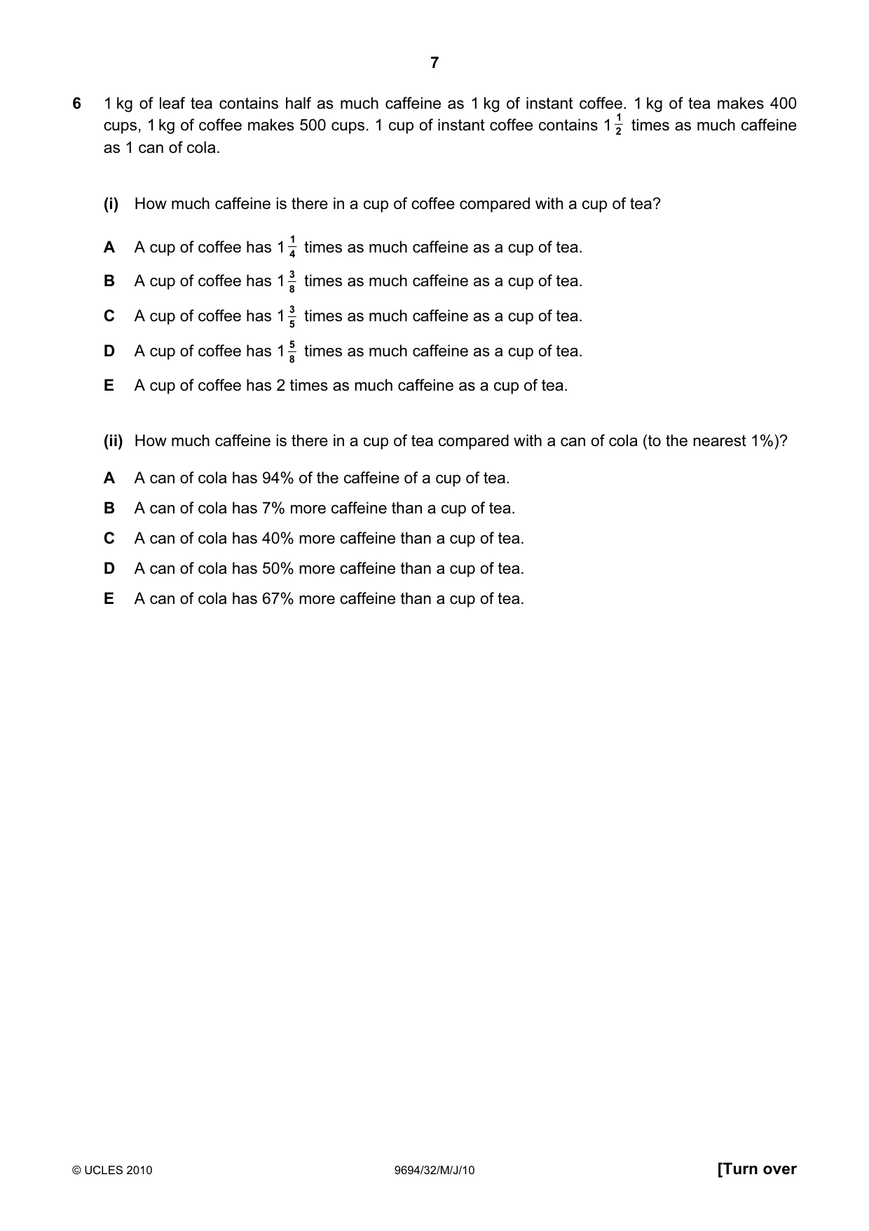 Cambridge A Level Thinking Skills 9694 2010 May/June Paper 3 · Variant 2 question paper, page 7 of 24