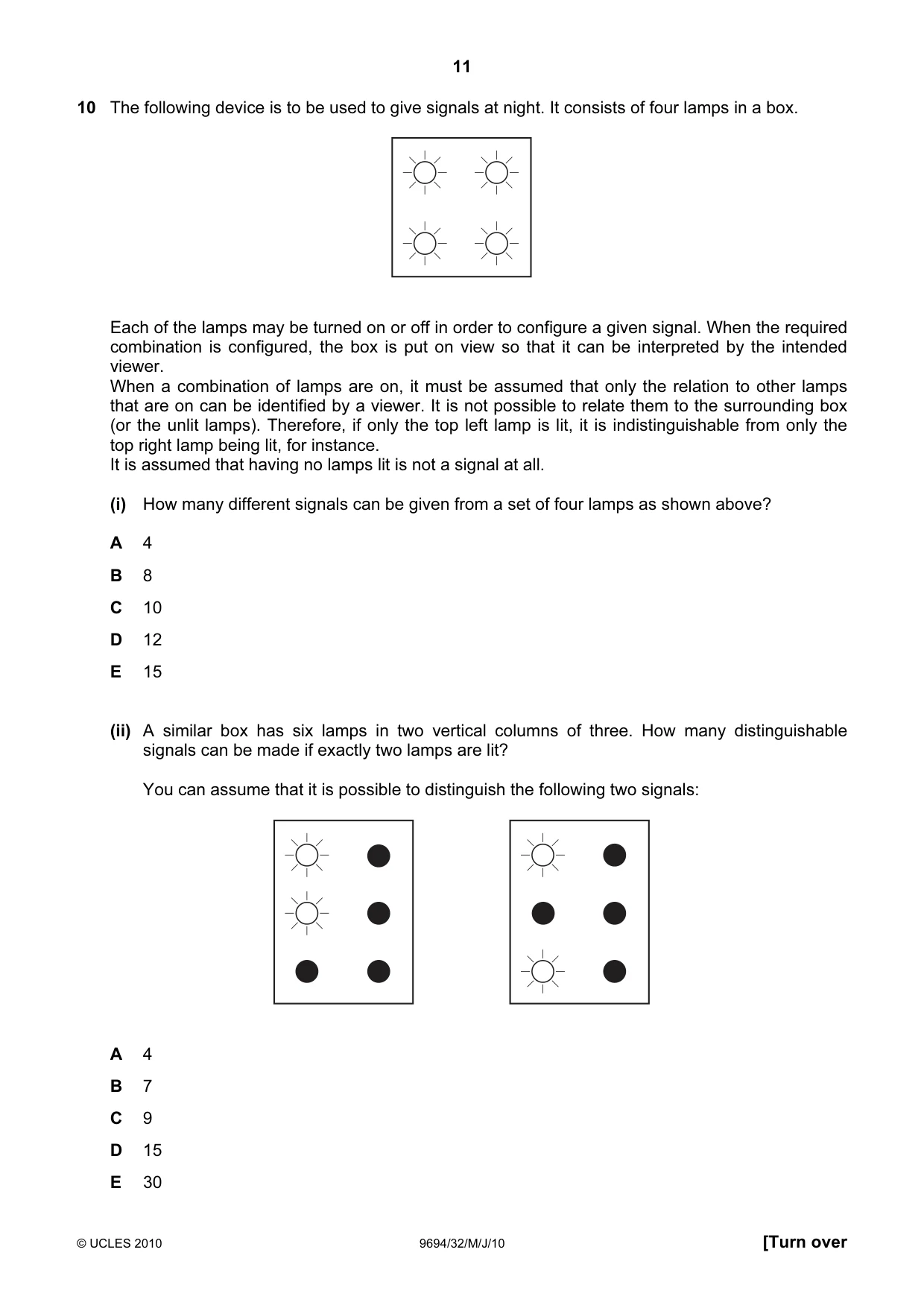 Cambridge A Level Thinking Skills 9694 2010 May/June Paper 3 · Variant 2 question paper, page 11 of 24