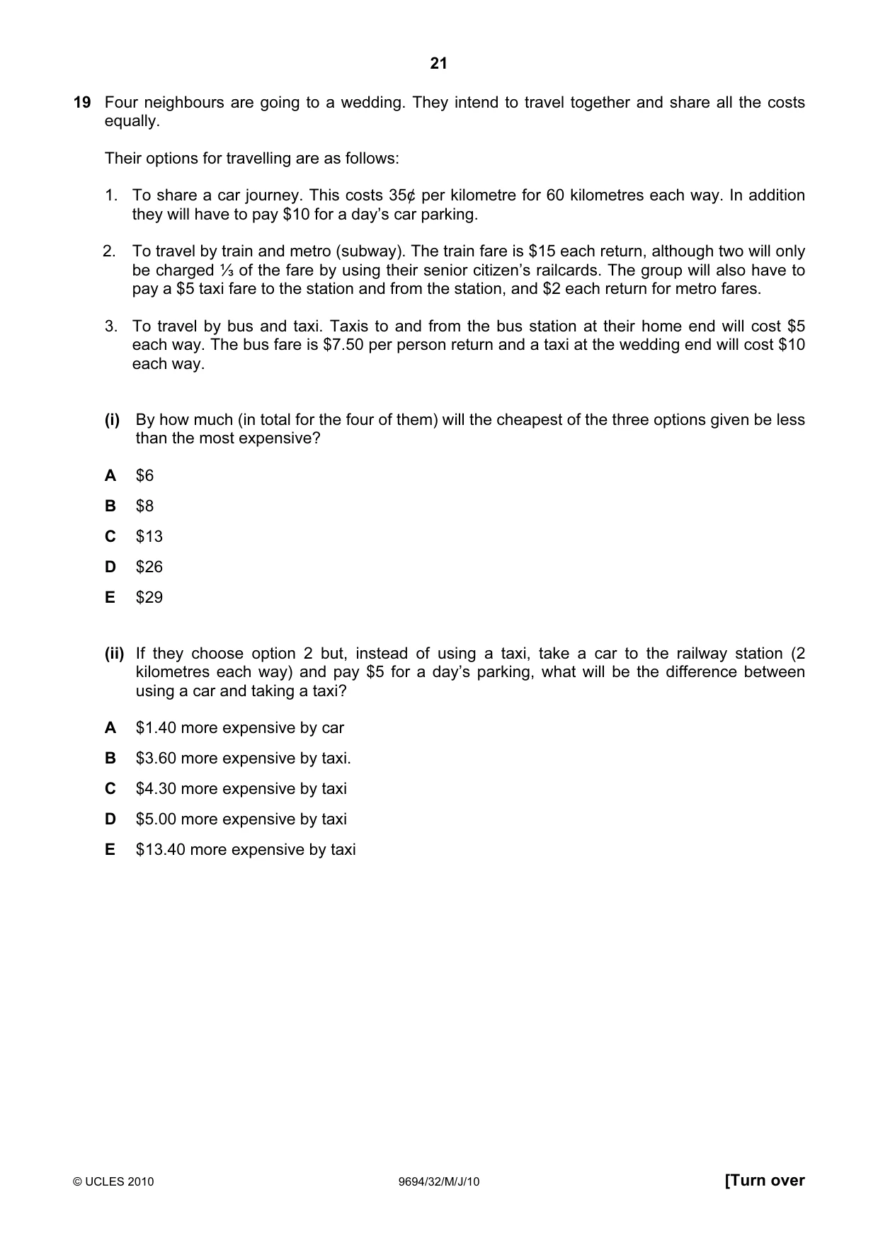 Cambridge A Level Thinking Skills 9694 2010 May/June Paper 3 · Variant 2 question paper, page 21 of 24
