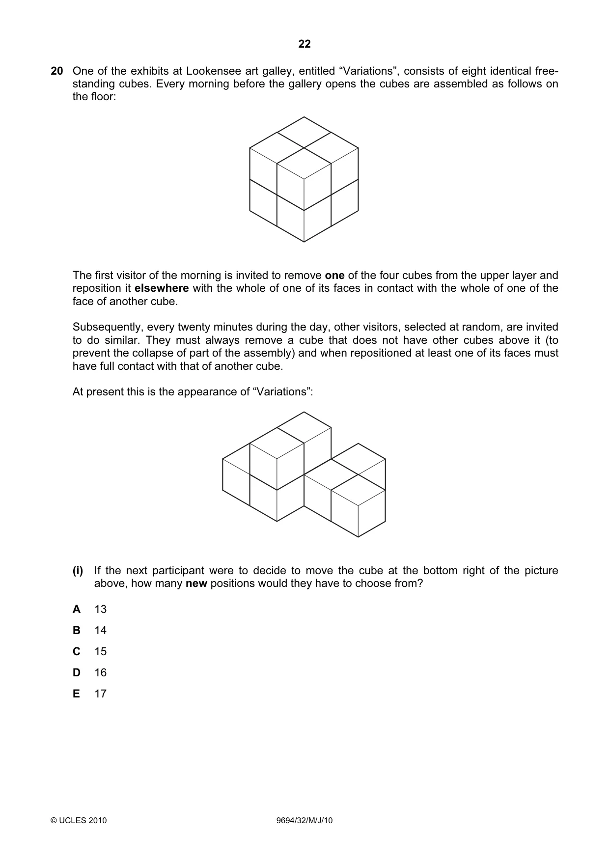 Cambridge A Level Thinking Skills 9694 2010 May/June Paper 3 · Variant 2 question paper, page 22 of 24