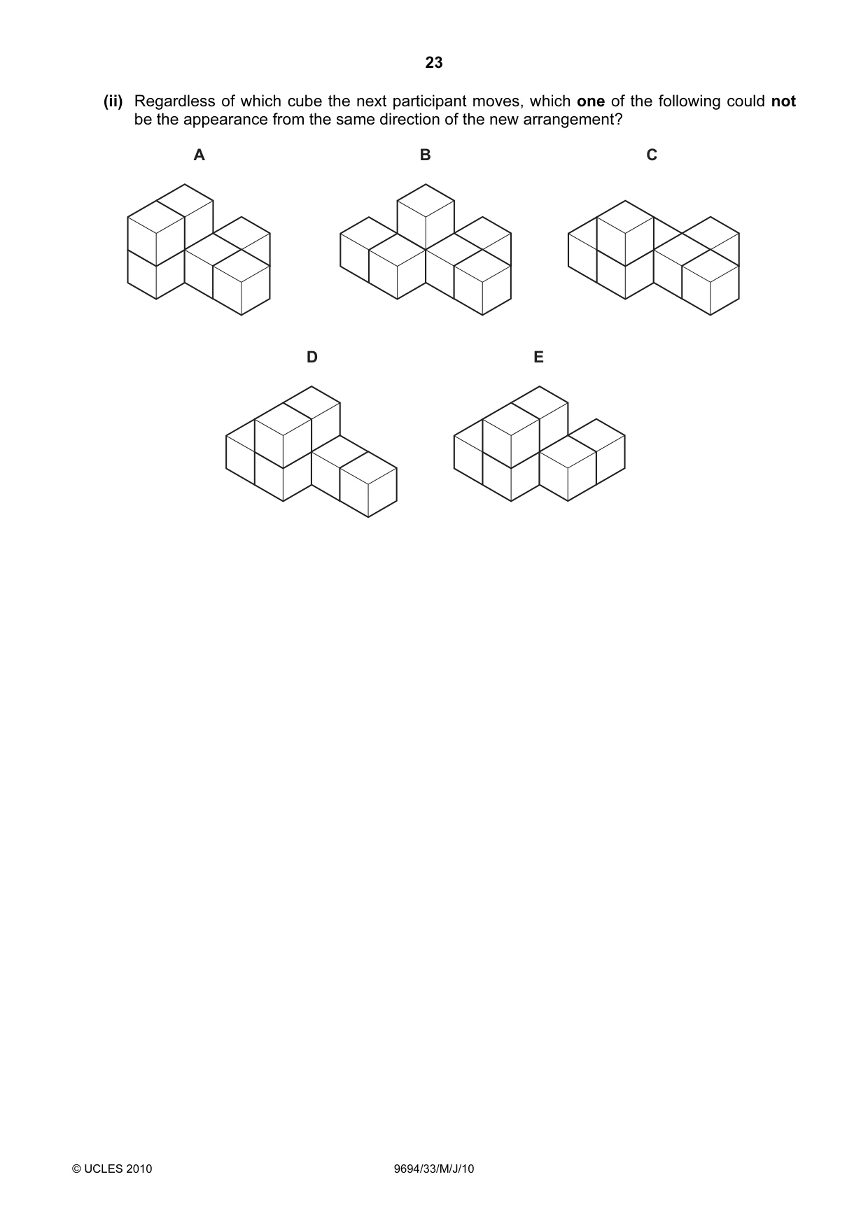 Cambridge A Level Thinking Skills 9694 2010 May/June Paper 3 · Variant 3 question paper, page 23 of 24