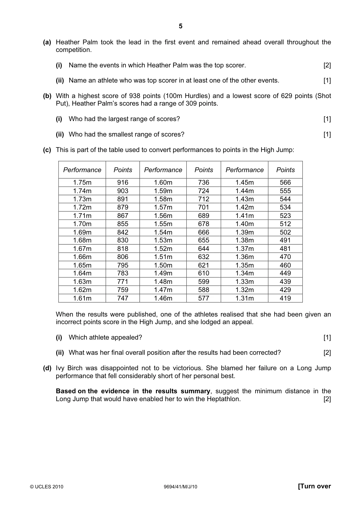 Cambridge A Level Thinking Skills 9694 2010 May/June Paper 4 · Variant 1 question paper, page 5 of 12
