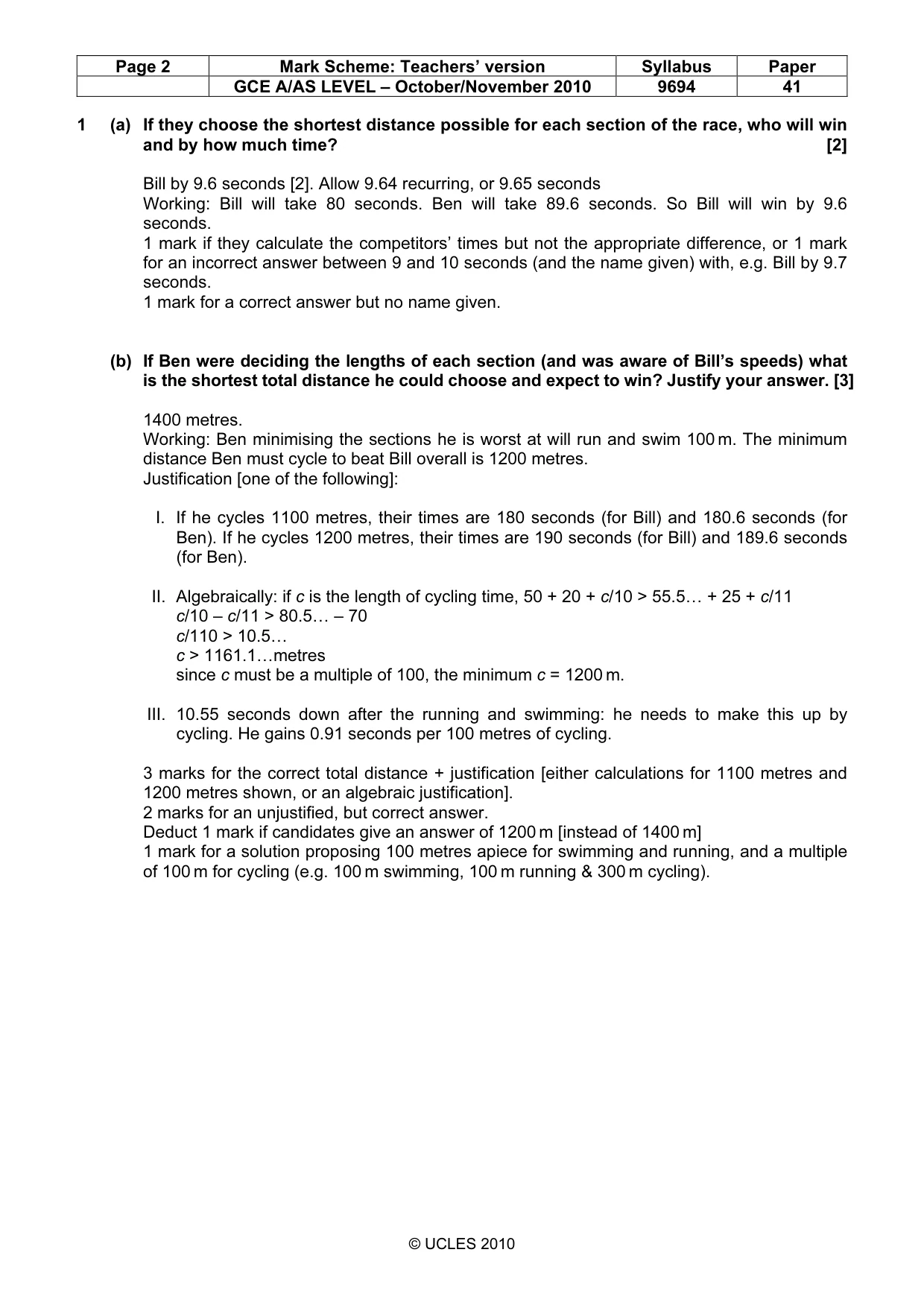 Mark scheme, page 2 of 10