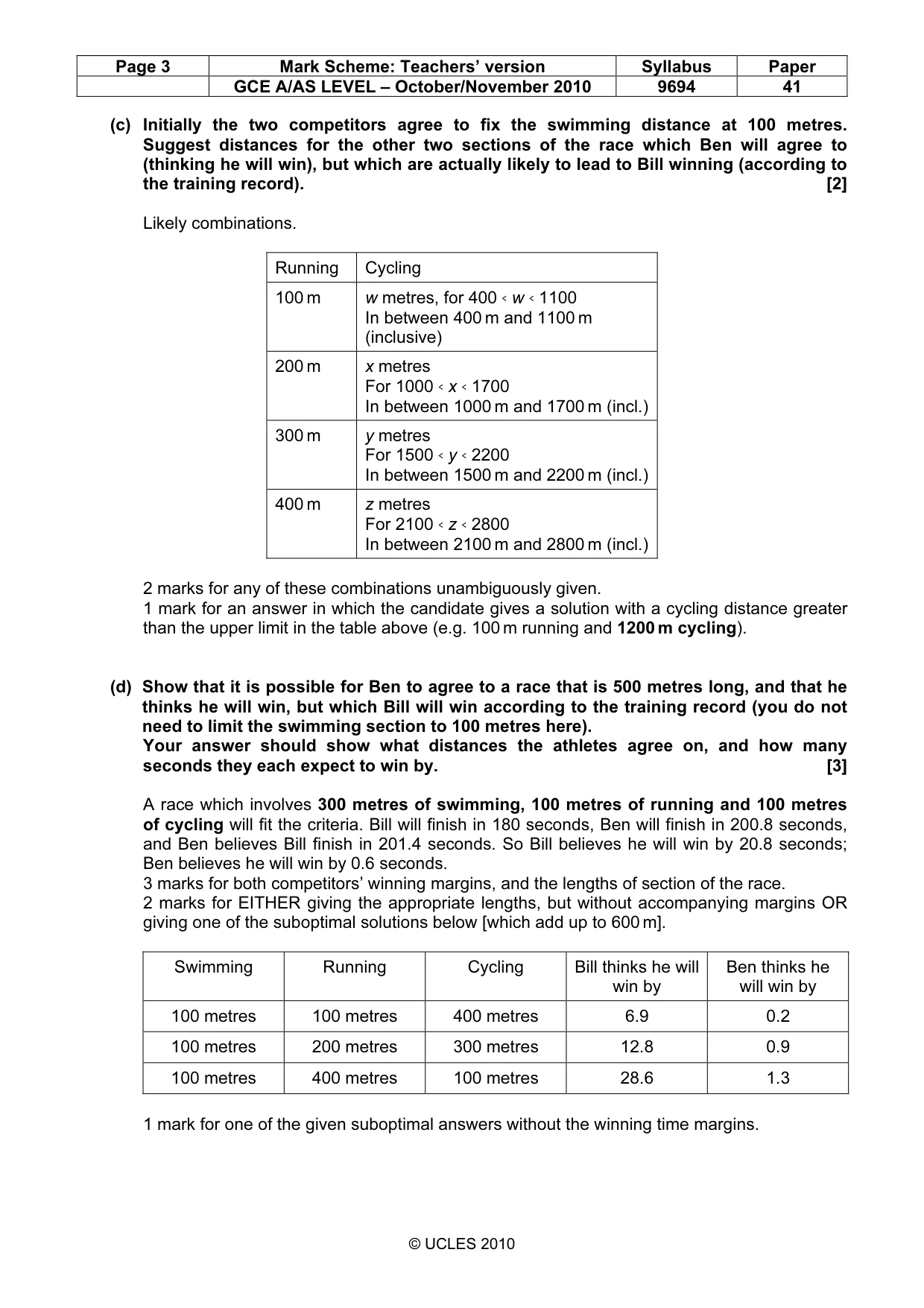 Mark scheme, page 3 of 10