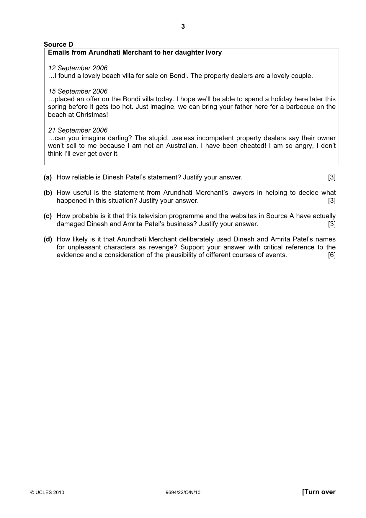 Cambridge A Level Thinking Skills 9694 2010 Oct/Nov Paper 2 · Variant 2 question paper, page 3 of 8