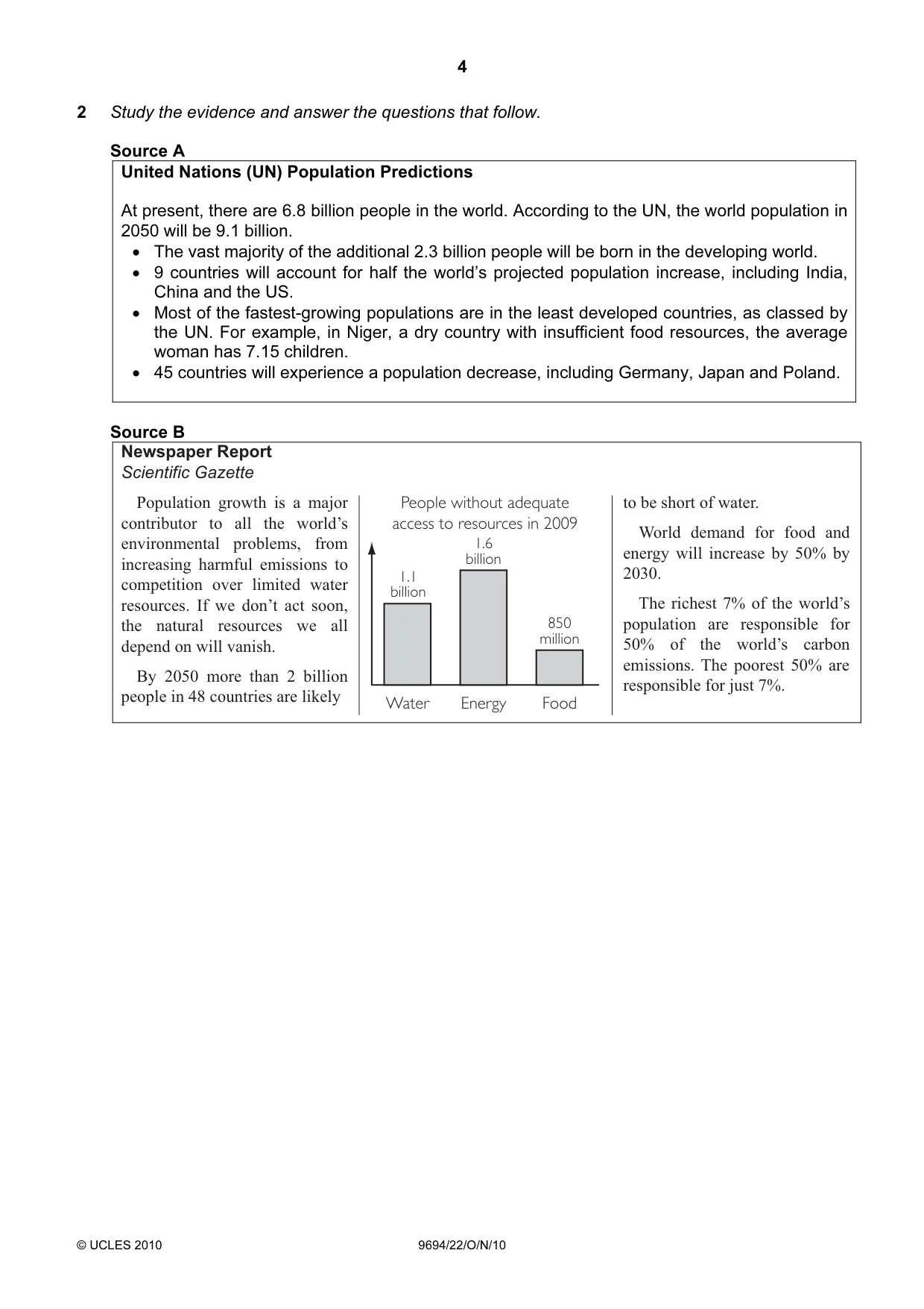 Cambridge A Level Thinking Skills 9694 2010 Oct/Nov Paper 2 · Variant 2 question paper, page 4 of 8