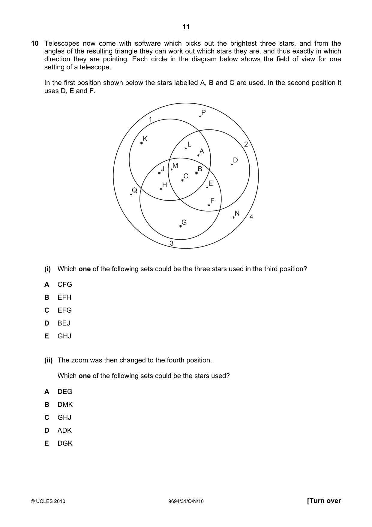 Cambridge A Level Thinking Skills 9694 2010 Oct/Nov Paper 3 · Variant 1 question paper, page 11 of 24