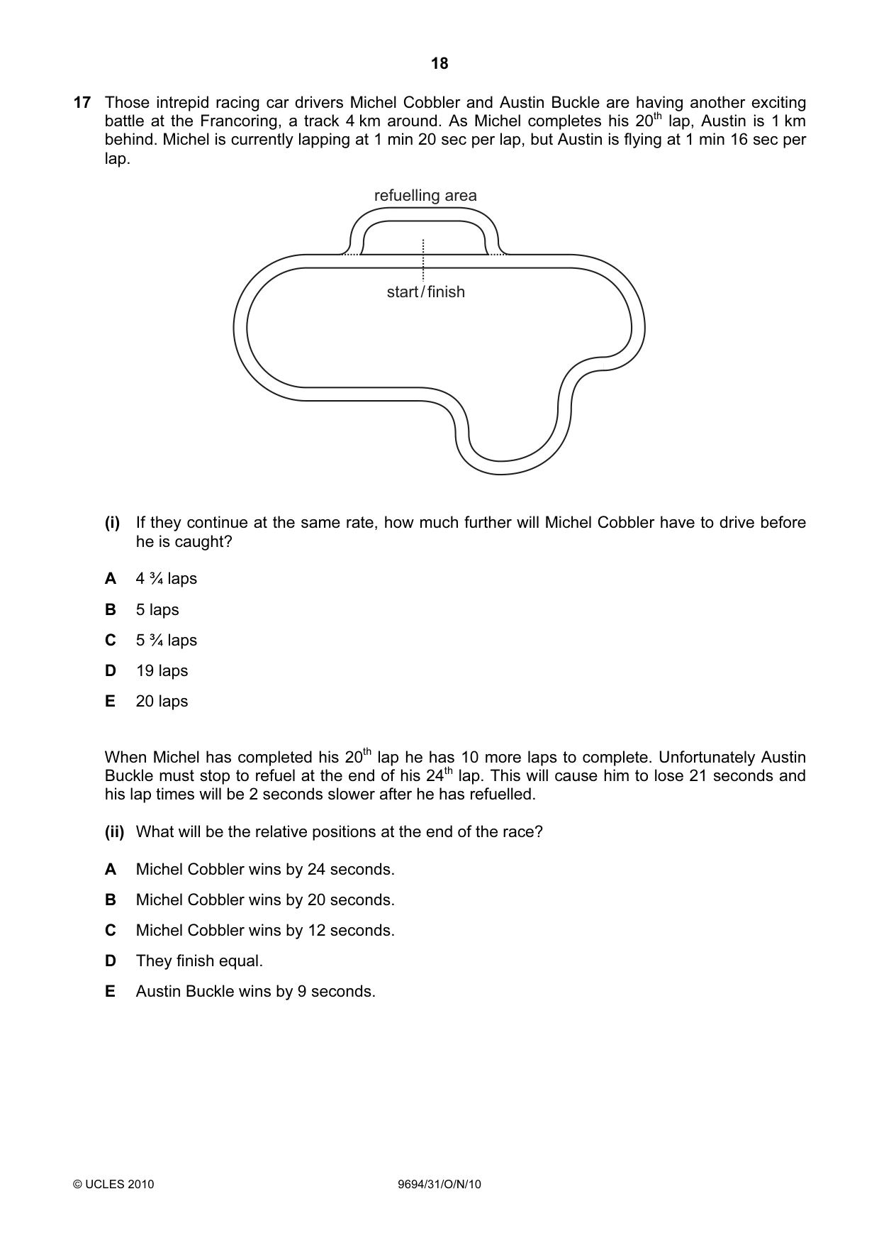 Cambridge A Level Thinking Skills 9694 2010 Oct/Nov Paper 3 · Variant 1 question paper, page 18 of 24