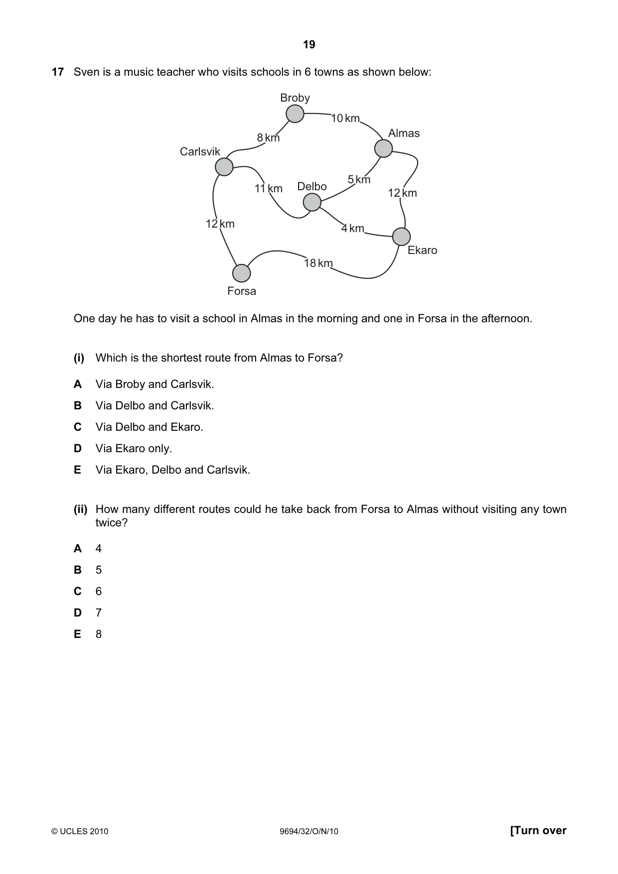Cambridge A Level Thinking Skills 9694 2010 Oct/Nov Paper 3 · Variant 2 question paper, page 19 of 24