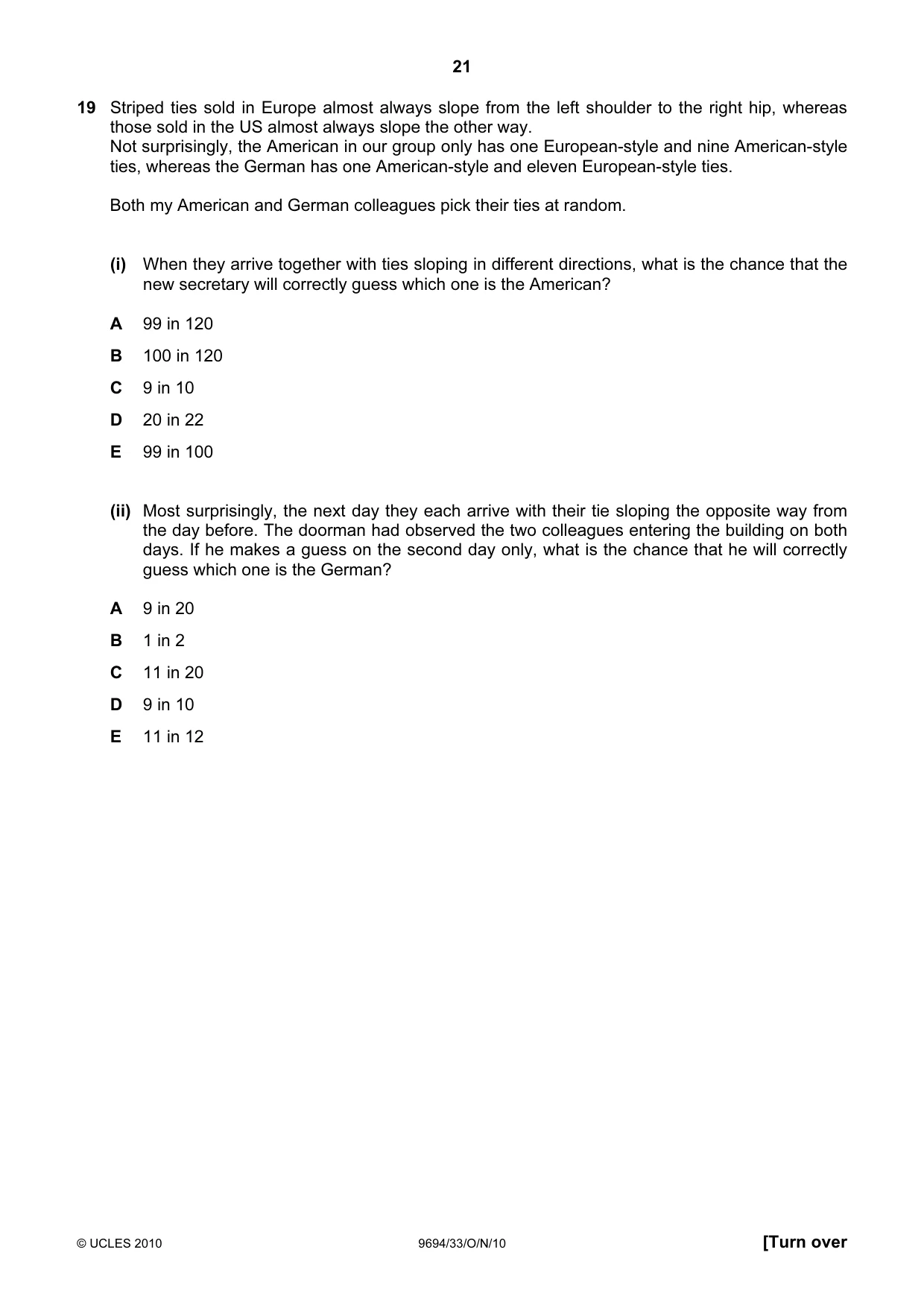 Cambridge A Level Thinking Skills 9694 2010 Oct/Nov Paper 3 · Variant 3 question paper, page 21 of 24