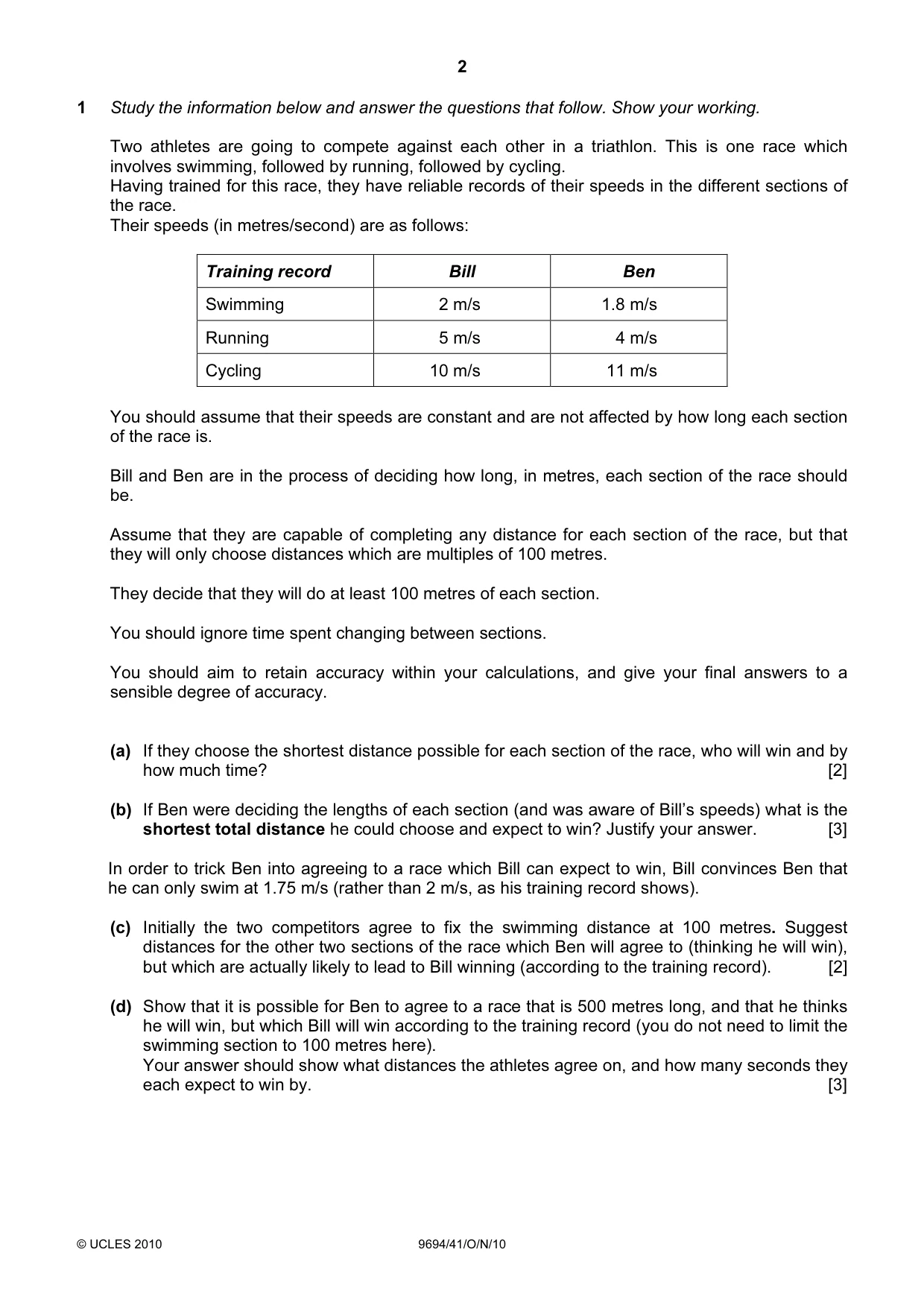 Cambridge A Level Thinking Skills 9694 2010 Oct/Nov Paper 4 · Variant 1 question paper, page 2 of 12