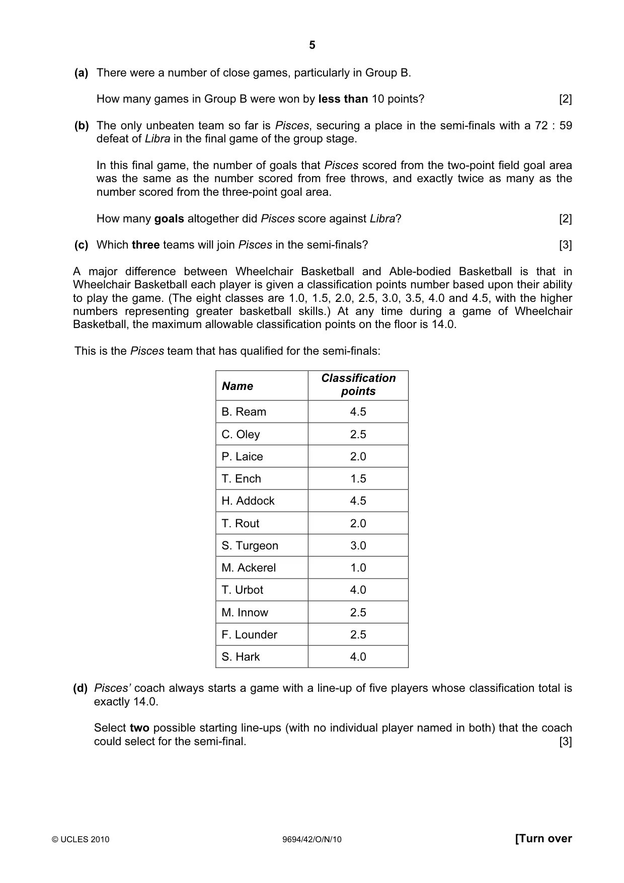 Cambridge A Level Thinking Skills 9694 2010 Oct/Nov Paper 4 · Variant 2 question paper, page 5 of 12