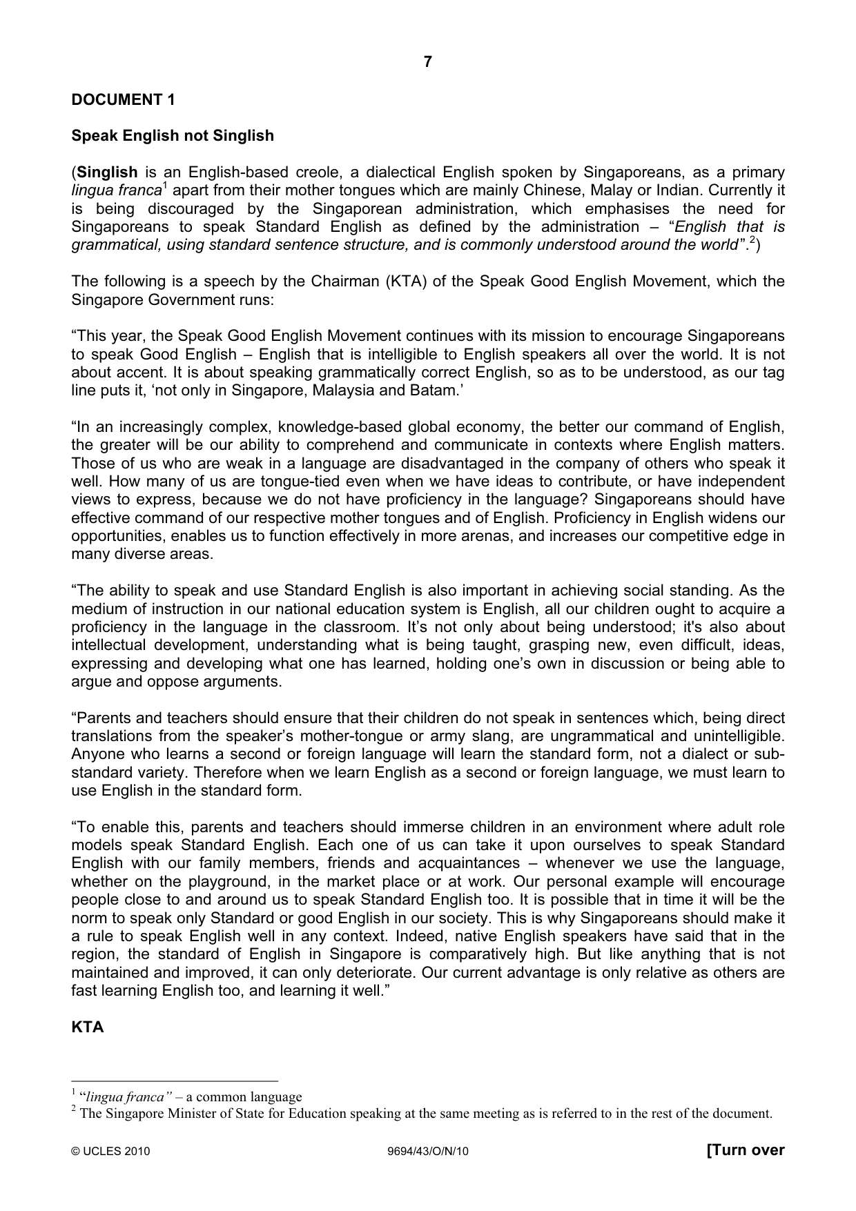 Cambridge A Level Thinking Skills 9694 2010 Oct/Nov Paper 4 · Variant 3 question paper, page 7 of 12