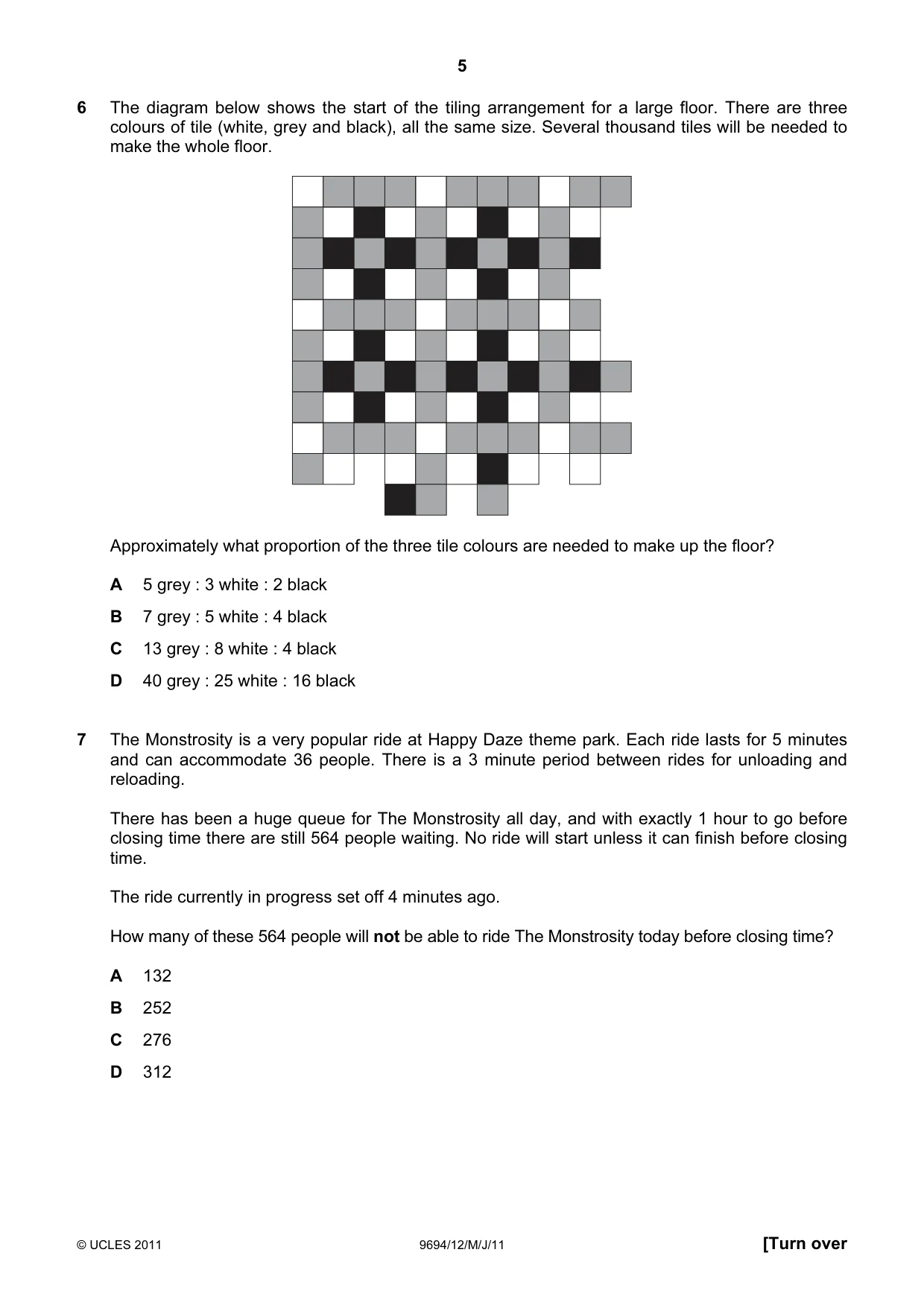 Cambridge A Level Thinking Skills 9694 2011 May/June Paper 1 · Variant 2 question paper, page 5 of 20