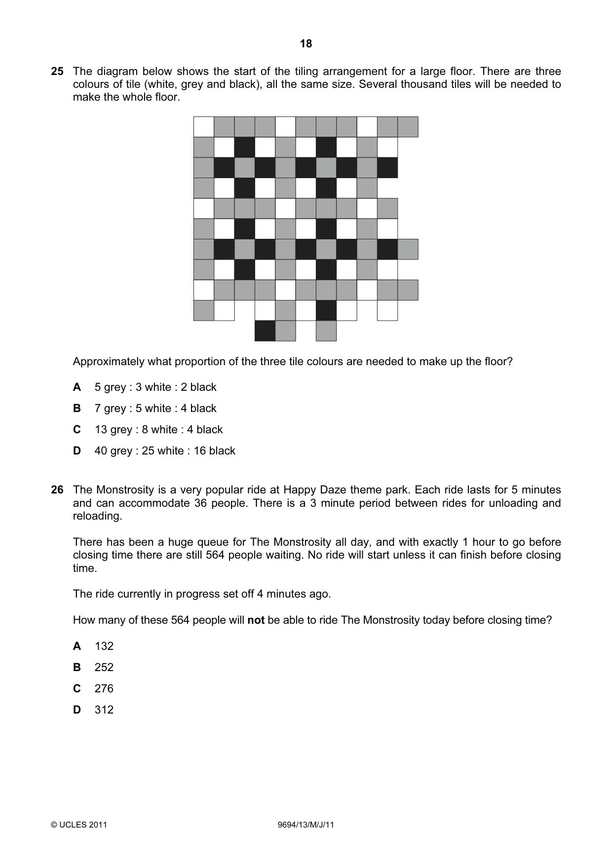 Cambridge A Level Thinking Skills 9694 2011 May/June Paper 1 · Variant 3 question paper, page 18 of 20