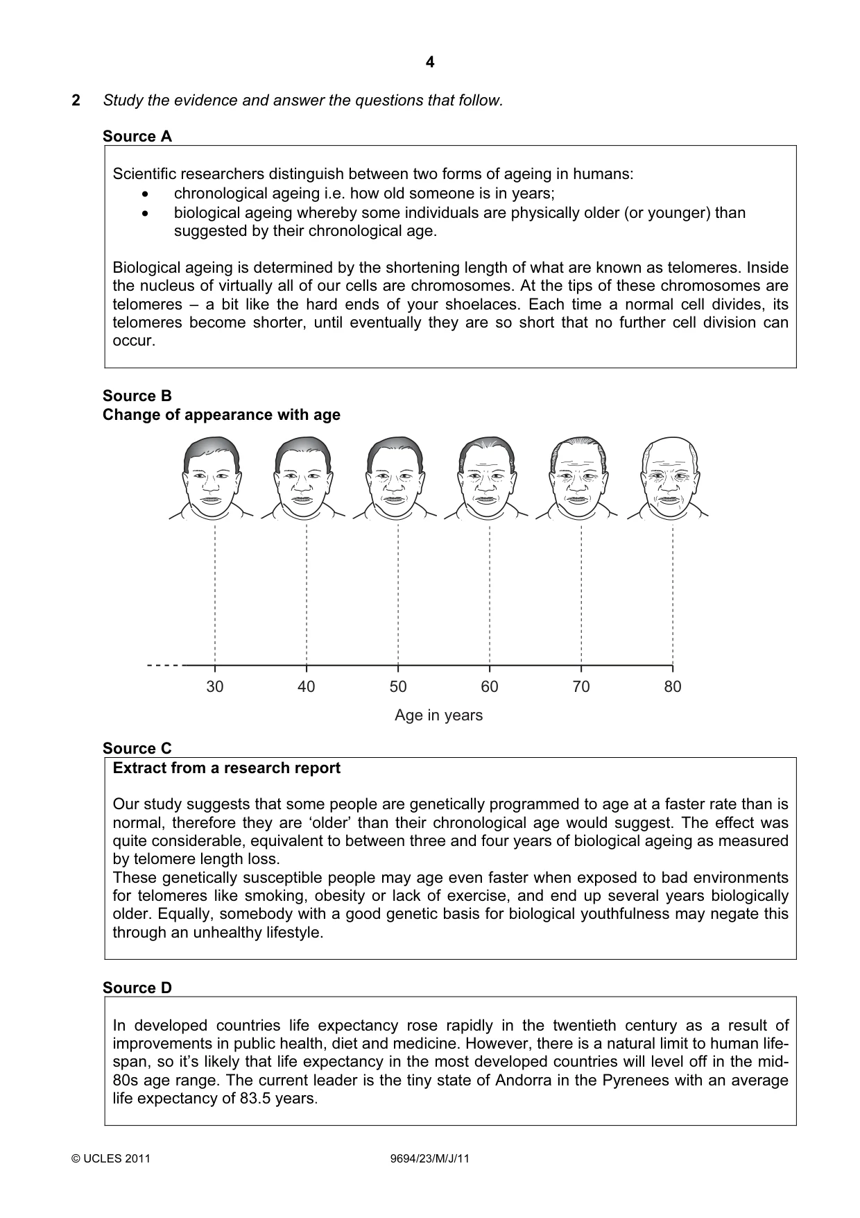Cambridge A Level Thinking Skills 9694 2011 May/June Paper 2 · Variant 3 question paper, page 4 of 8