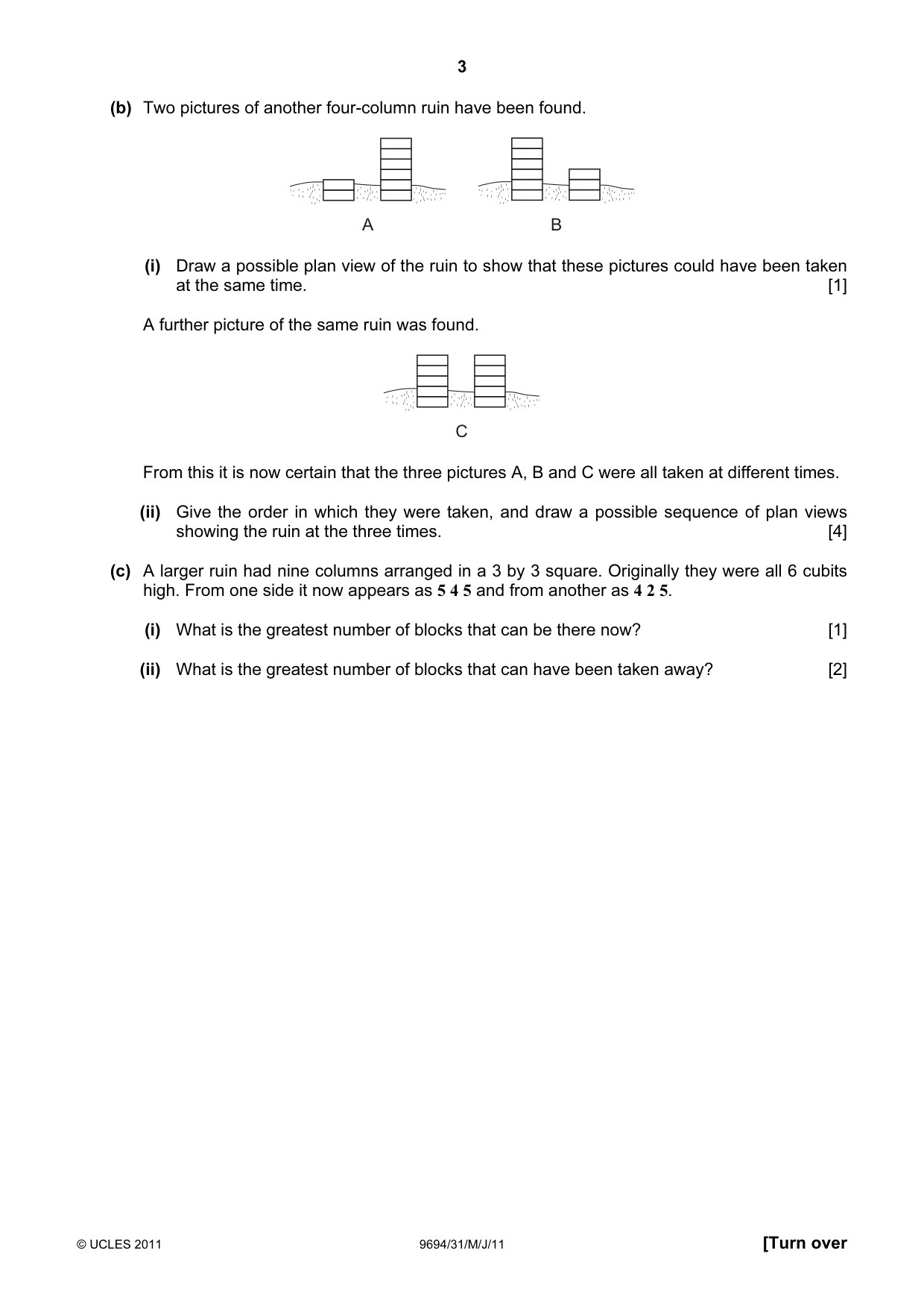 Cambridge A Level Thinking Skills 9694 2011 May/June Paper 3 · Variant 1 question paper, page 3 of 12