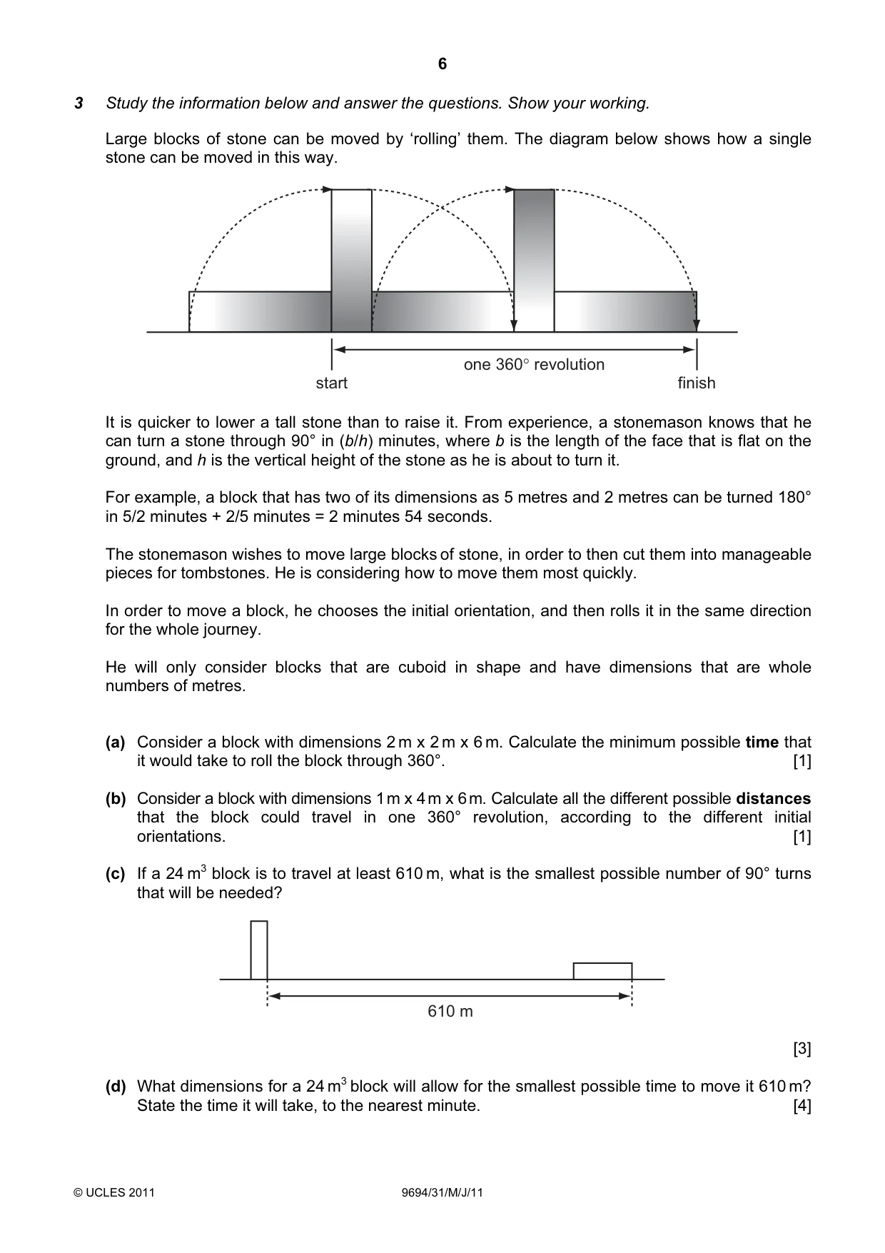 Cambridge A Level Thinking Skills 9694 2011 May/June Paper 3 · Variant 1 question paper, page 6 of 12