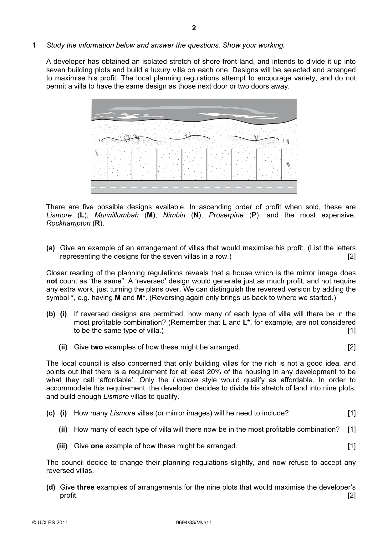 Cambridge A Level Thinking Skills 9694 2011 May/June Paper 3 · Variant 3 question paper, page 2 of 12