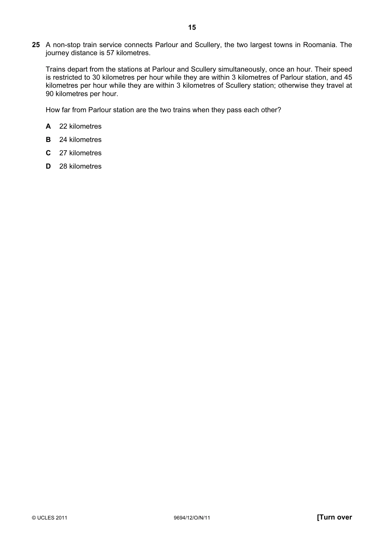 Cambridge A Level Thinking Skills 9694 2011 Oct/Nov Paper 1 · Variant 2 question paper, page 15 of 20