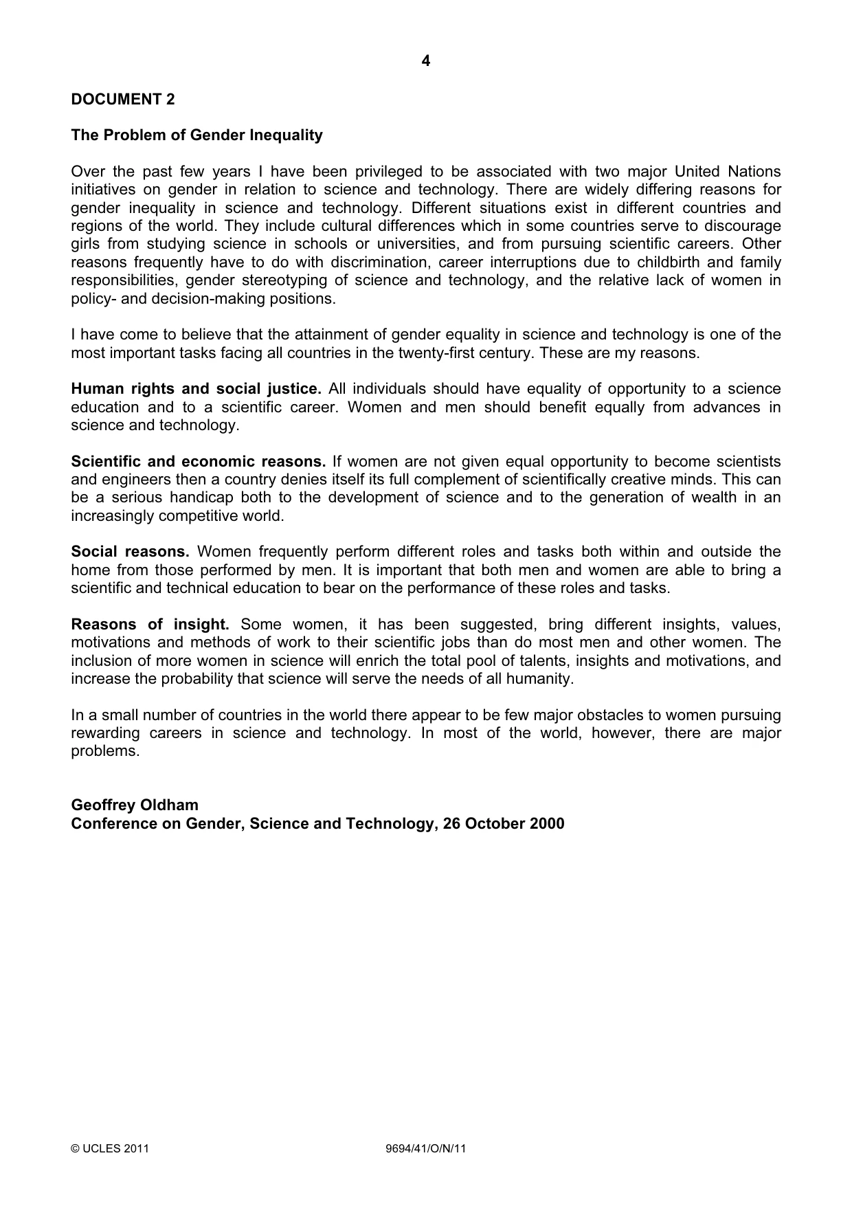 Cambridge A Level Thinking Skills 9694 2011 Oct/Nov Paper 4 · Variant 1 question paper, page 4 of 8