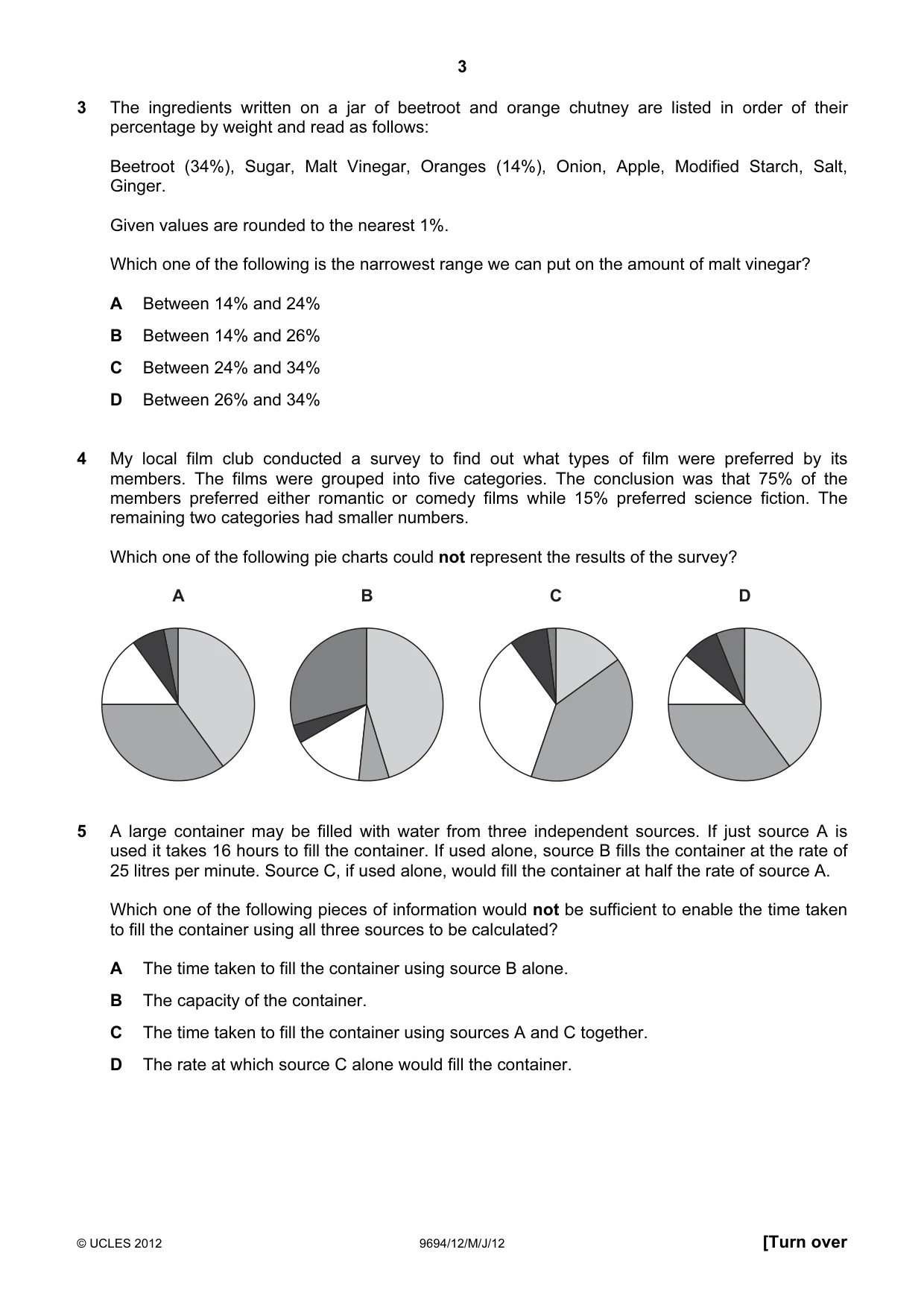 Cambridge A Level Thinking Skills 9694 2012 May/June Paper 1 · Variant 2 question paper, page 3 of 20