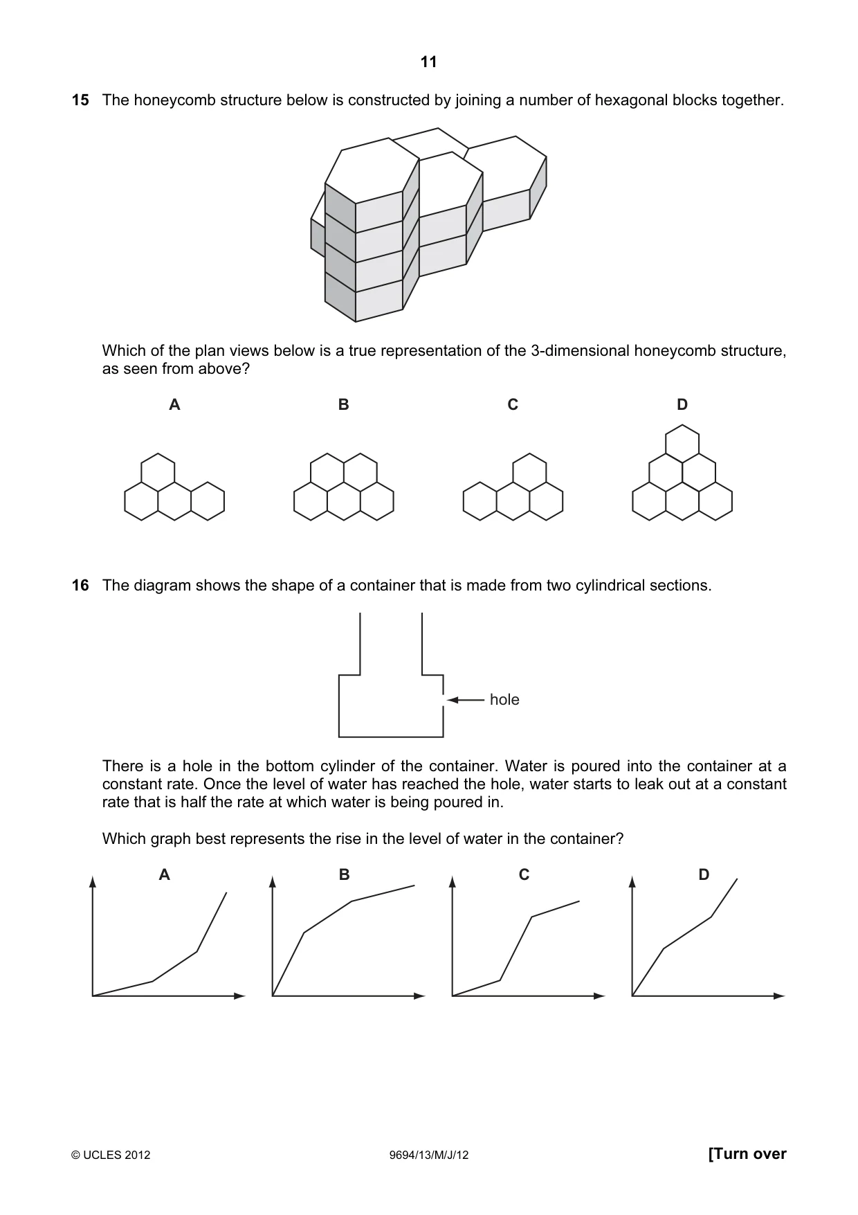 Cambridge A Level Thinking Skills 9694 2012 May/June Paper 1 · Variant 3 question paper, page 11 of 20