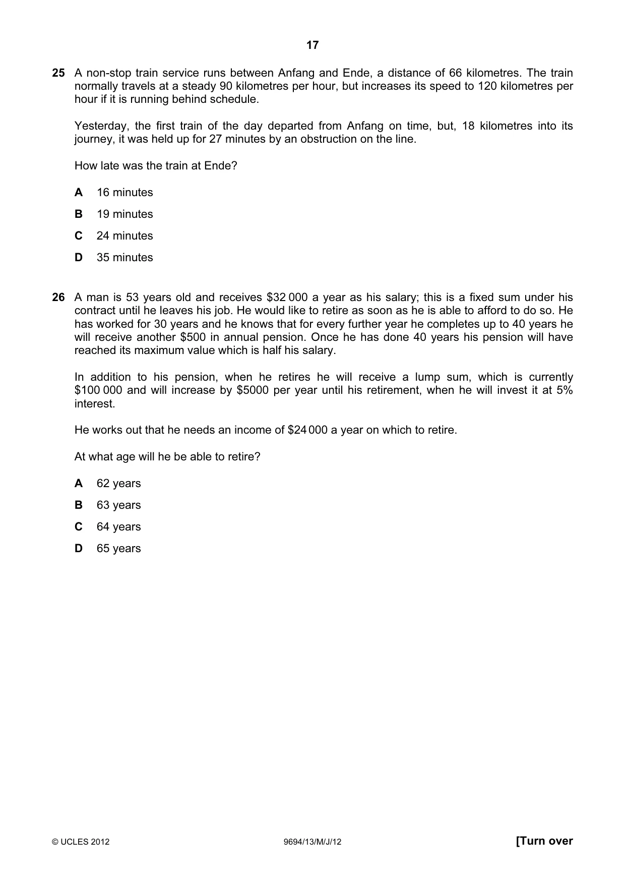 Cambridge A Level Thinking Skills 9694 2012 May/June Paper 1 · Variant 3 question paper, page 17 of 20