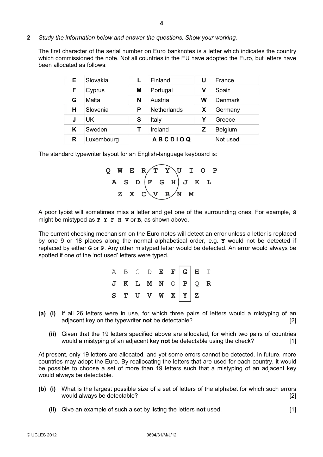 Cambridge A Level Thinking Skills 9694 2012 May/June Paper 3 · Variant 1 question paper, page 4 of 12