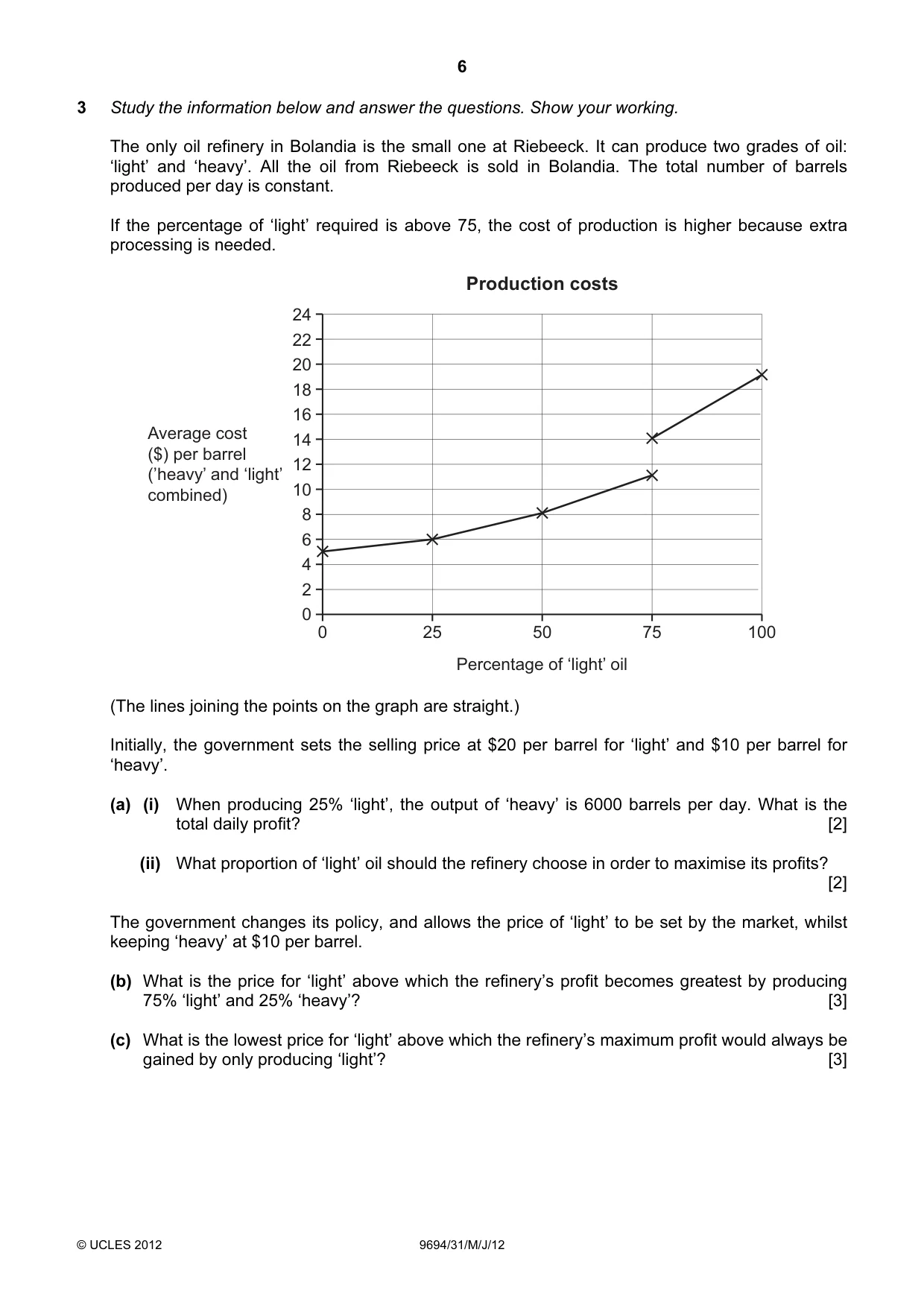 Cambridge A Level Thinking Skills 9694 2012 May/June Paper 3 · Variant 1 question paper, page 6 of 12