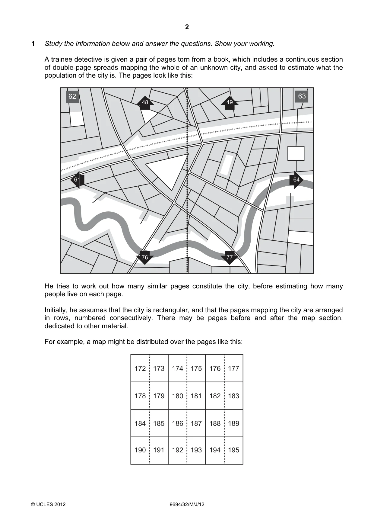 Cambridge A Level Thinking Skills 9694 2012 May/June Paper 3 · Variant 2 question paper, page 2 of 8