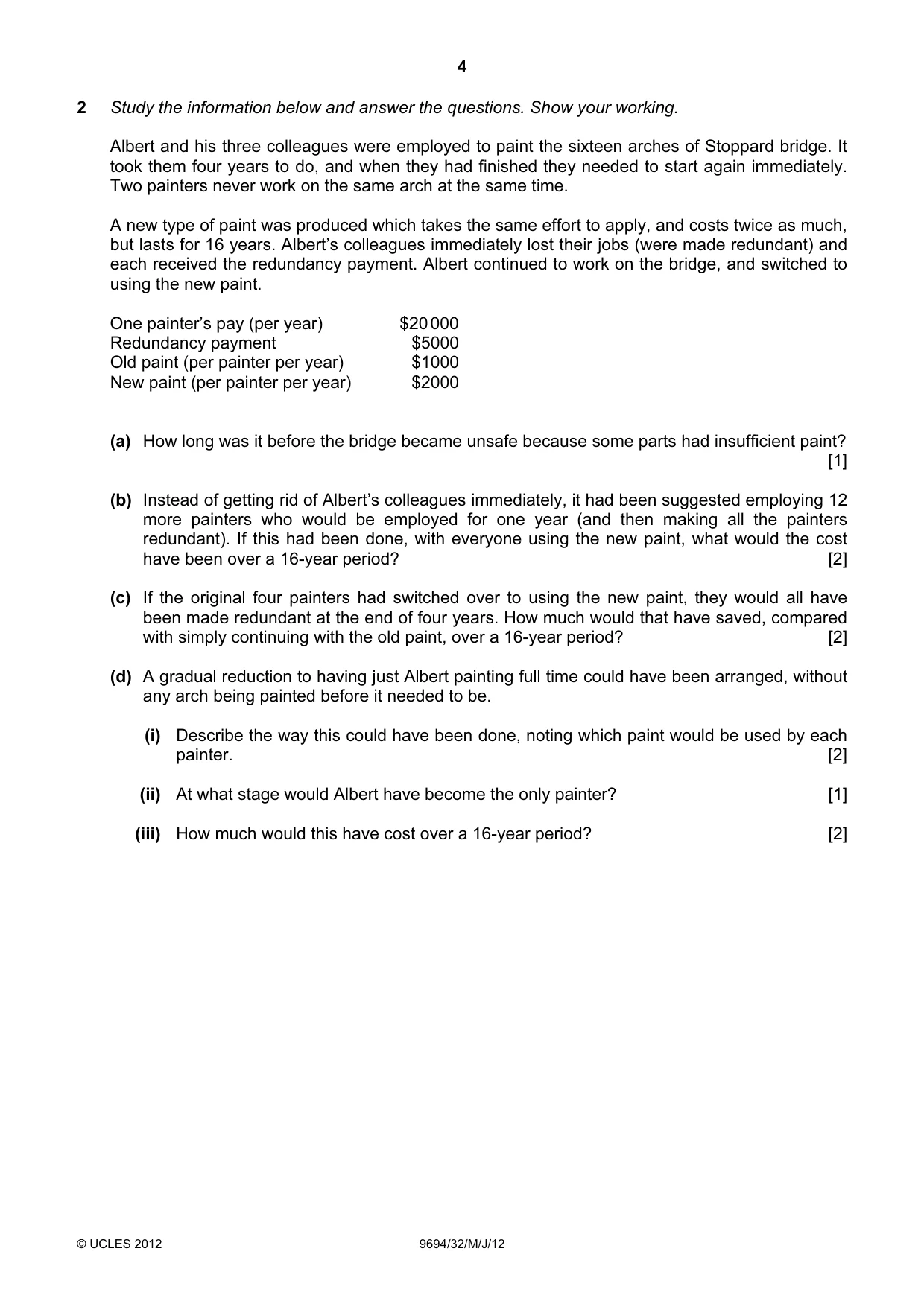 Cambridge A Level Thinking Skills 9694 2012 May/June Paper 3 · Variant 2 question paper, page 4 of 8