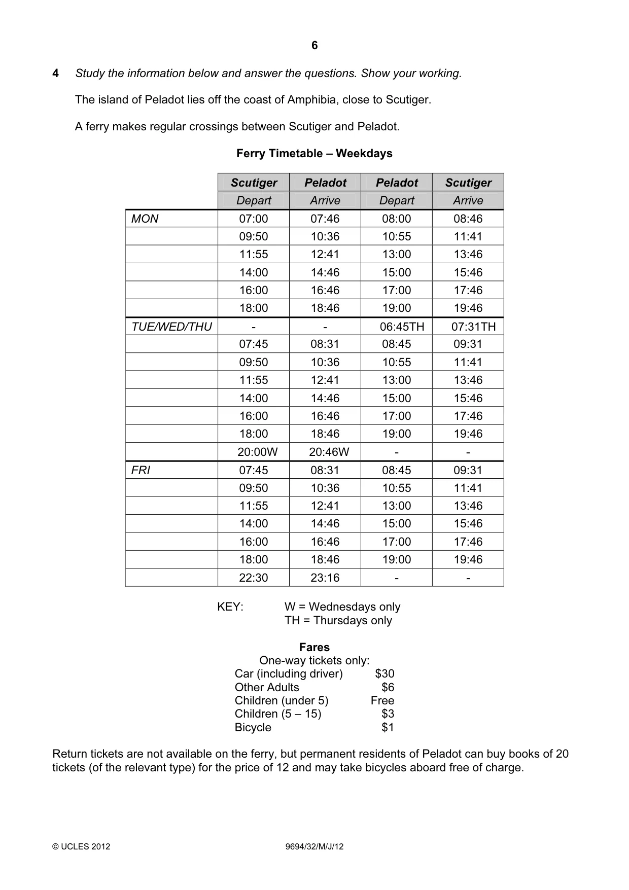 Cambridge A Level Thinking Skills 9694 2012 May/June Paper 3 · Variant 2 question paper, page 6 of 8